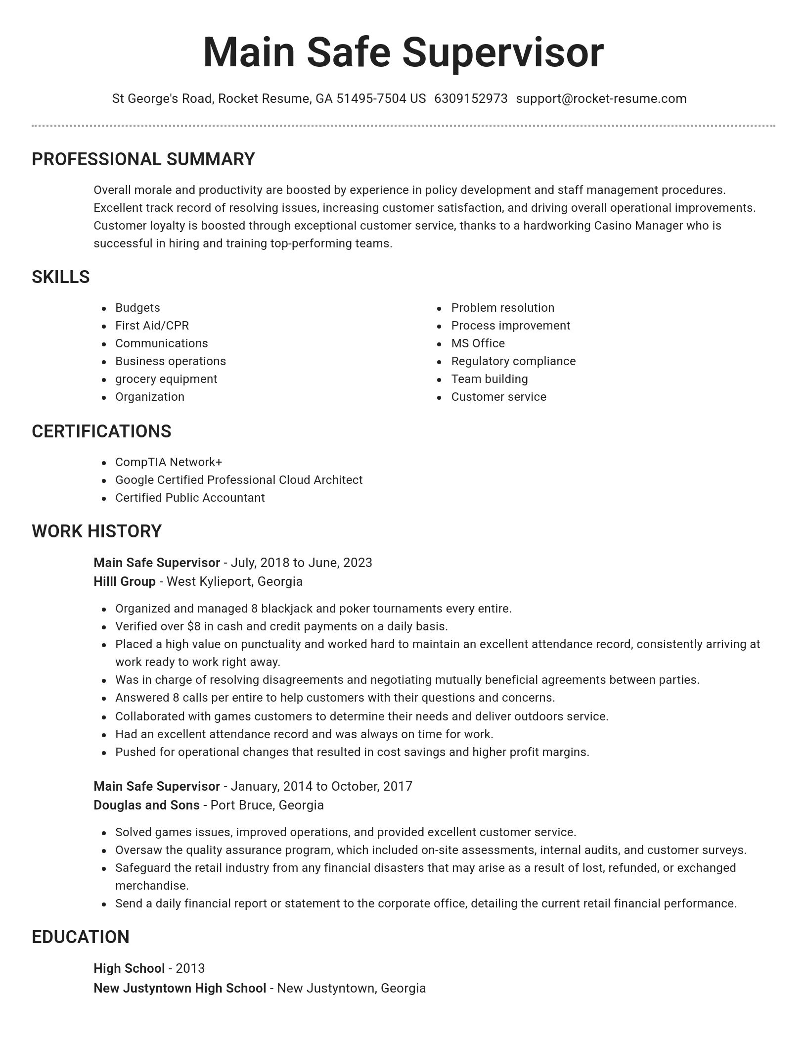 Brilliant resume template
