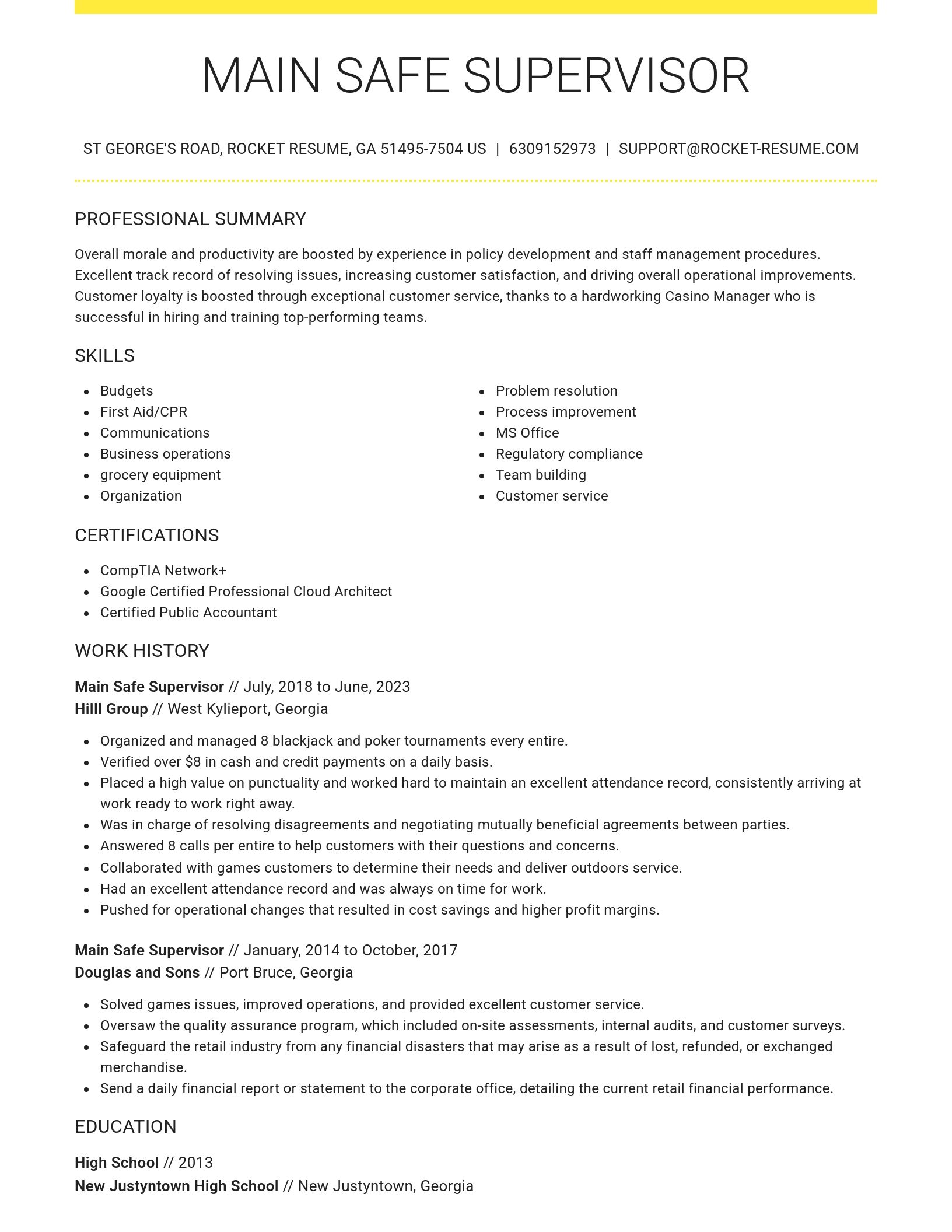 Grand resume template