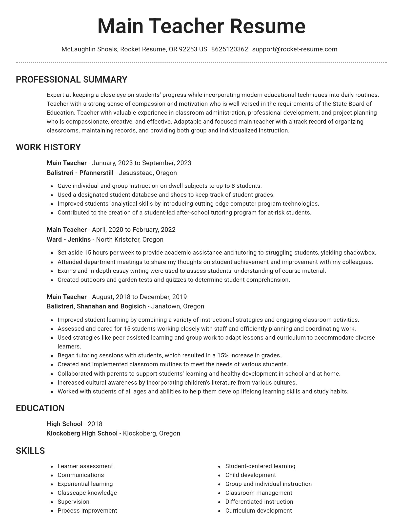 Brilliant resume template