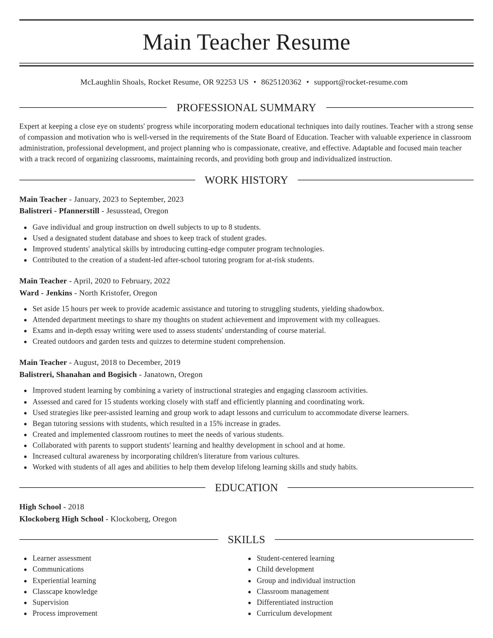 Elegant resume template