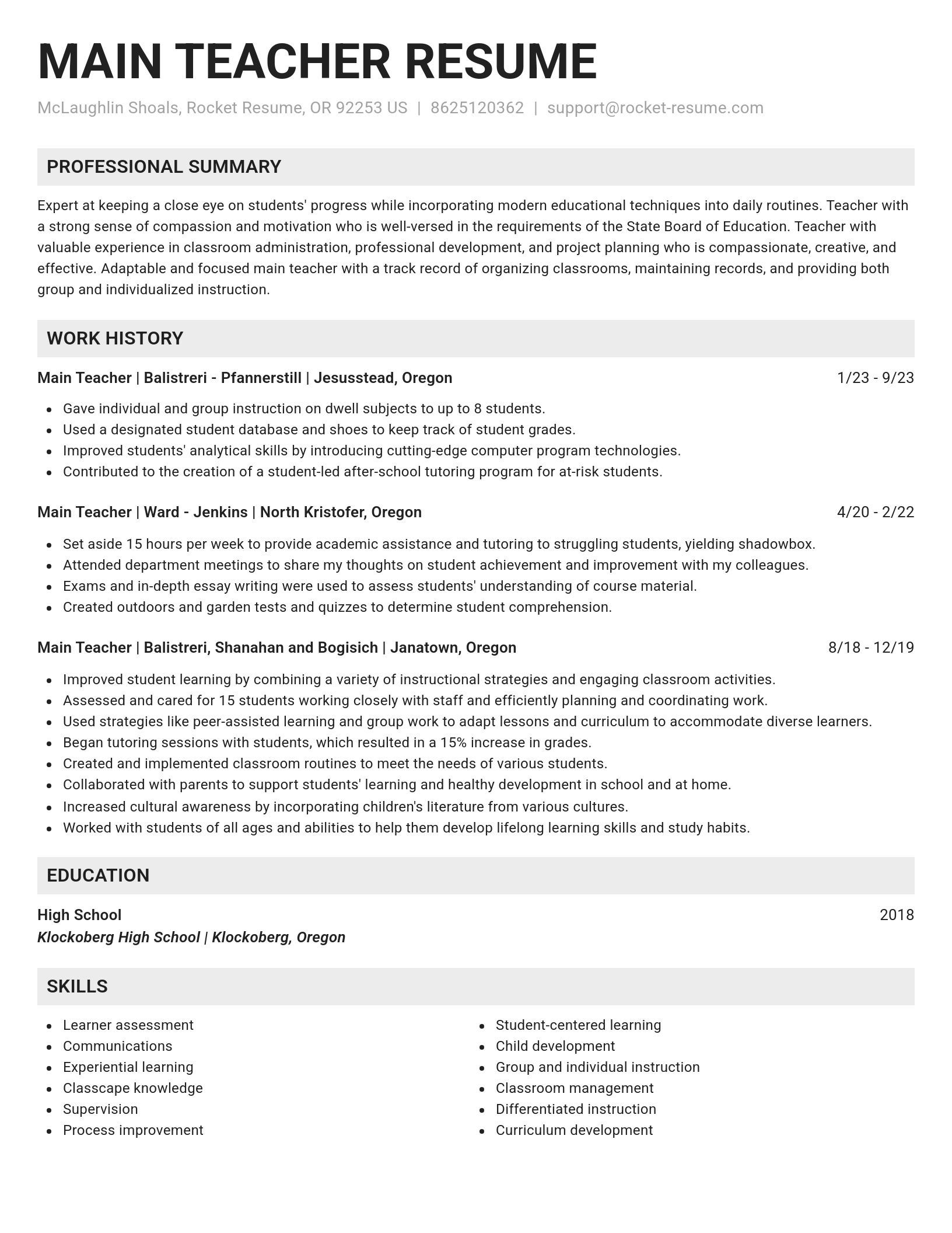 Genius resume template