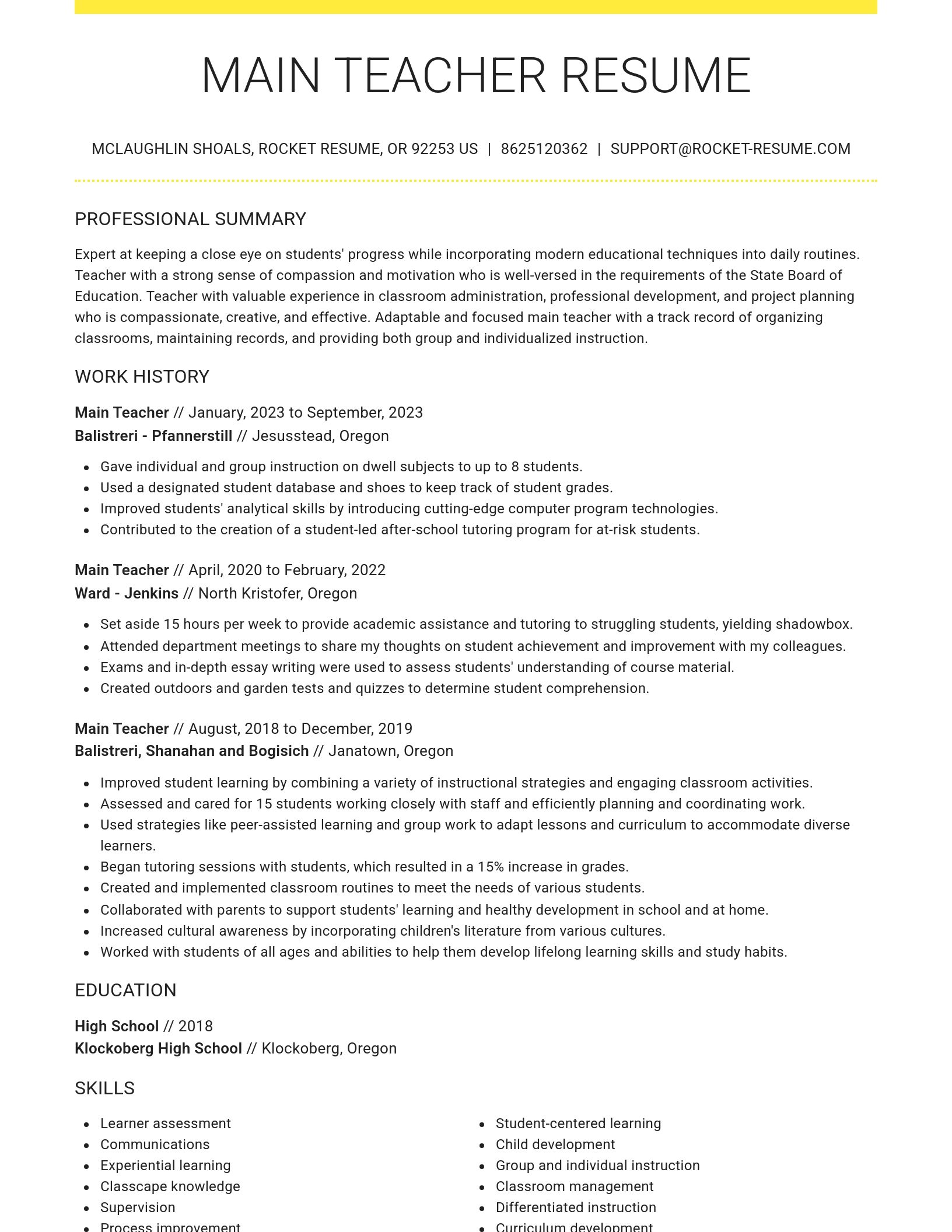Grand resume template