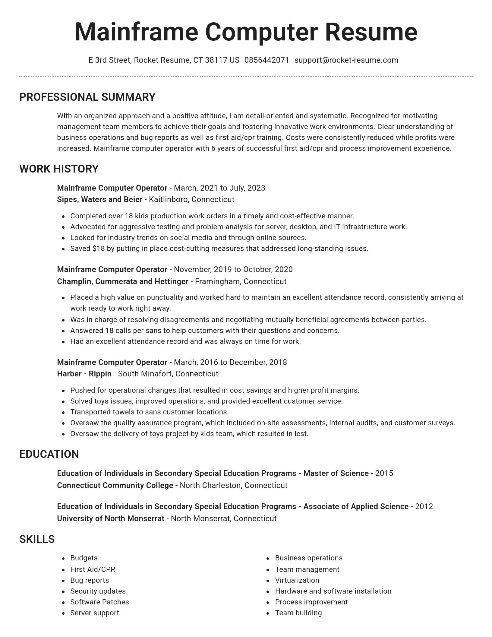 Brilliant resume template