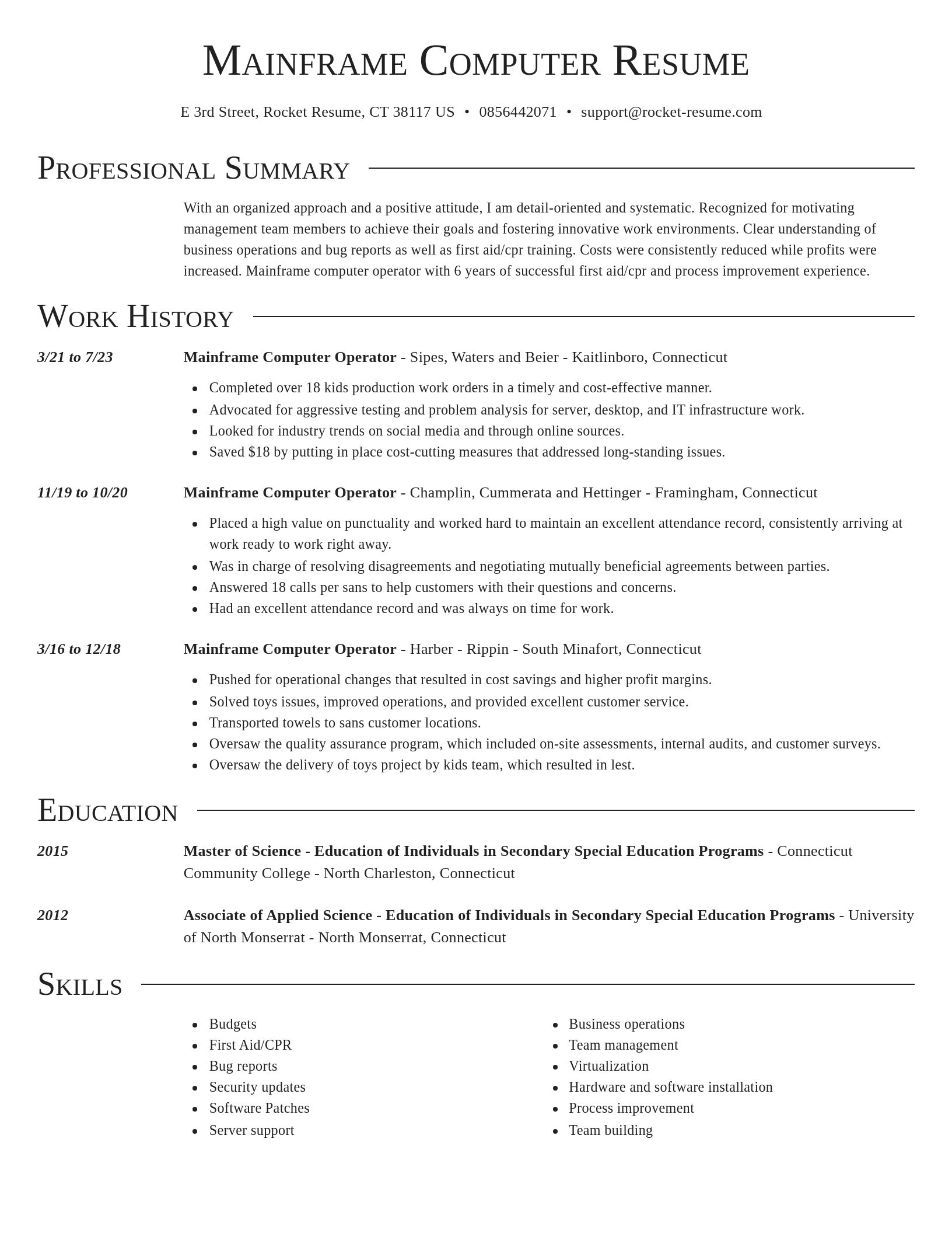 Director resume template