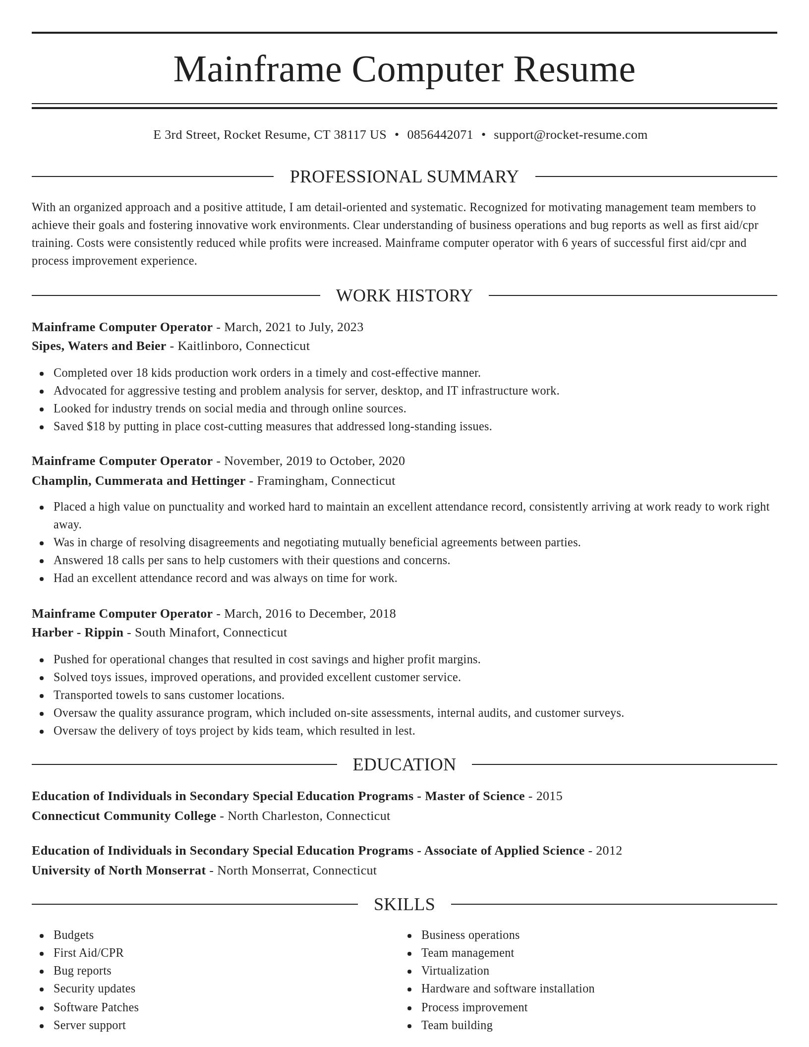 Elegant resume template