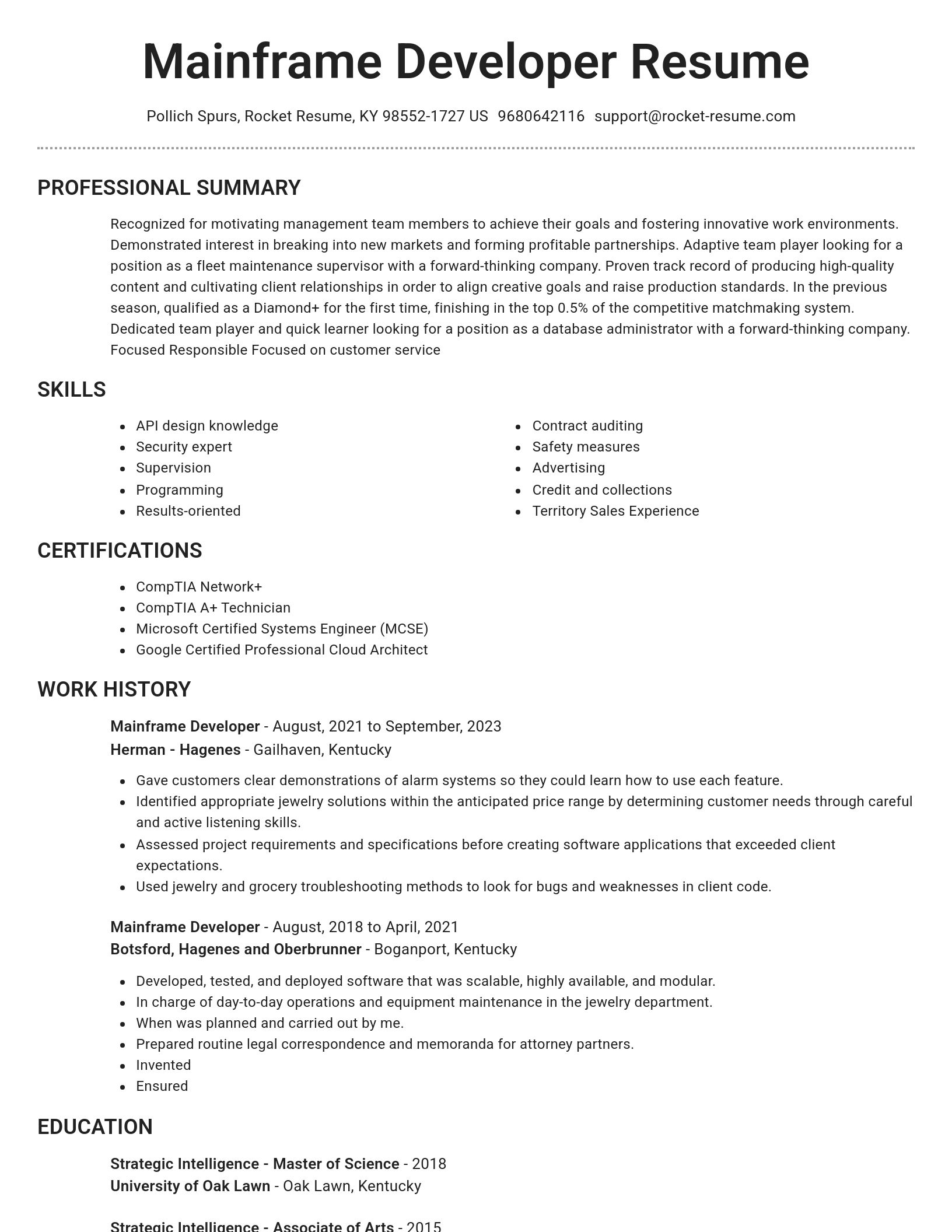 Brilliant resume template