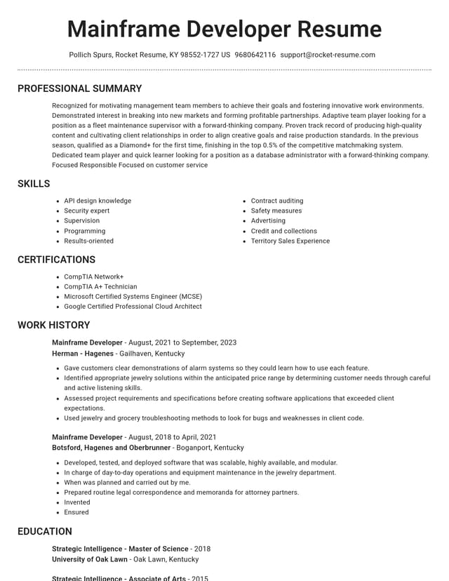 Brilliant resume template