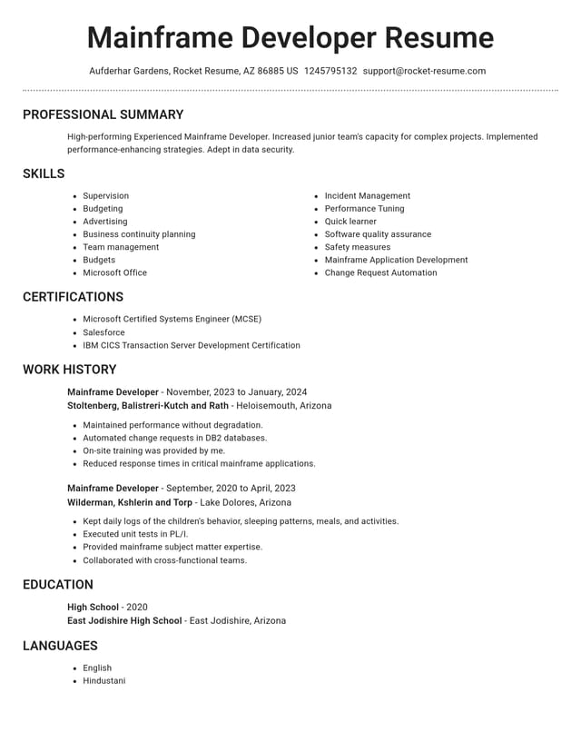 Brilliant resume template