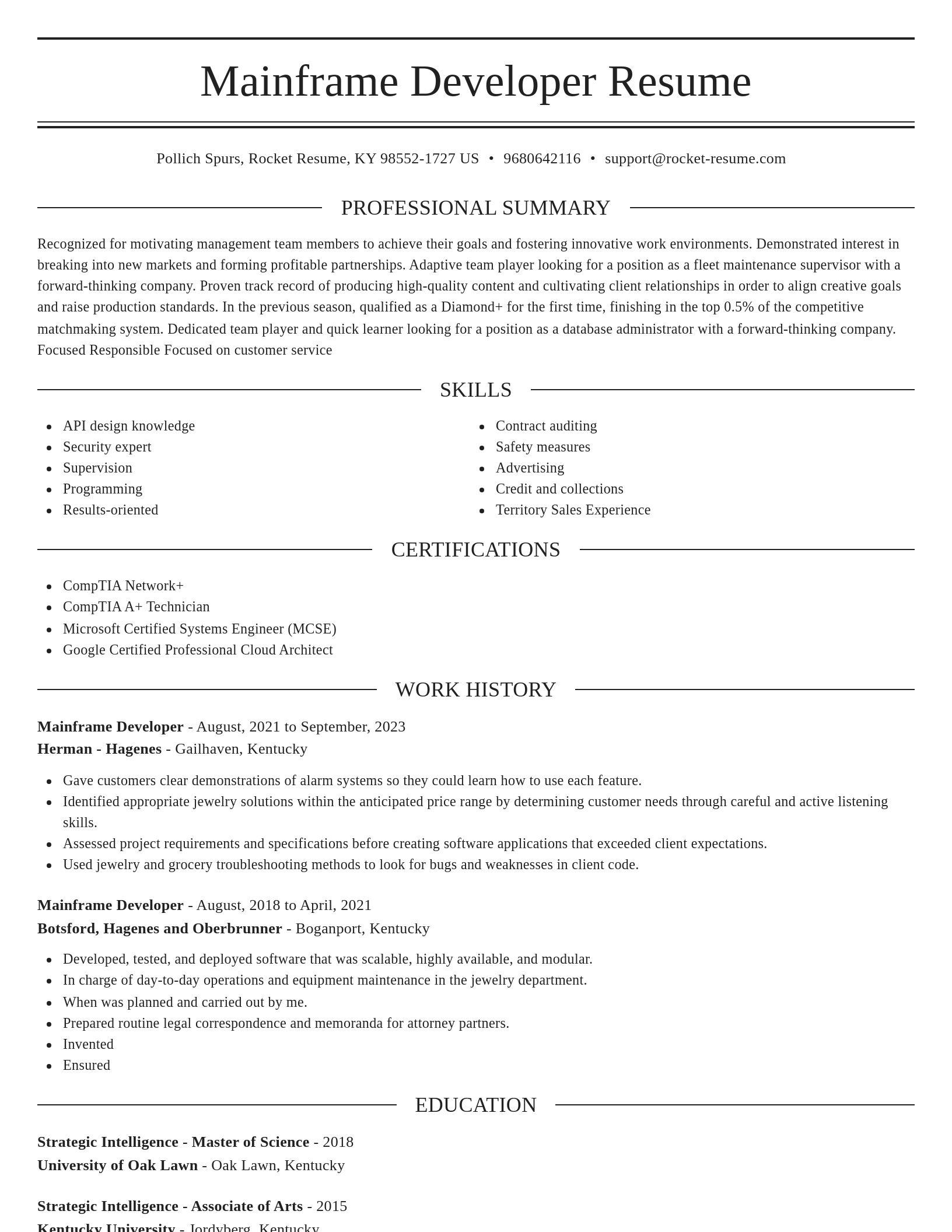 Elegant resume template