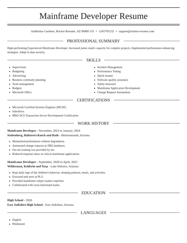 Elegant resume template