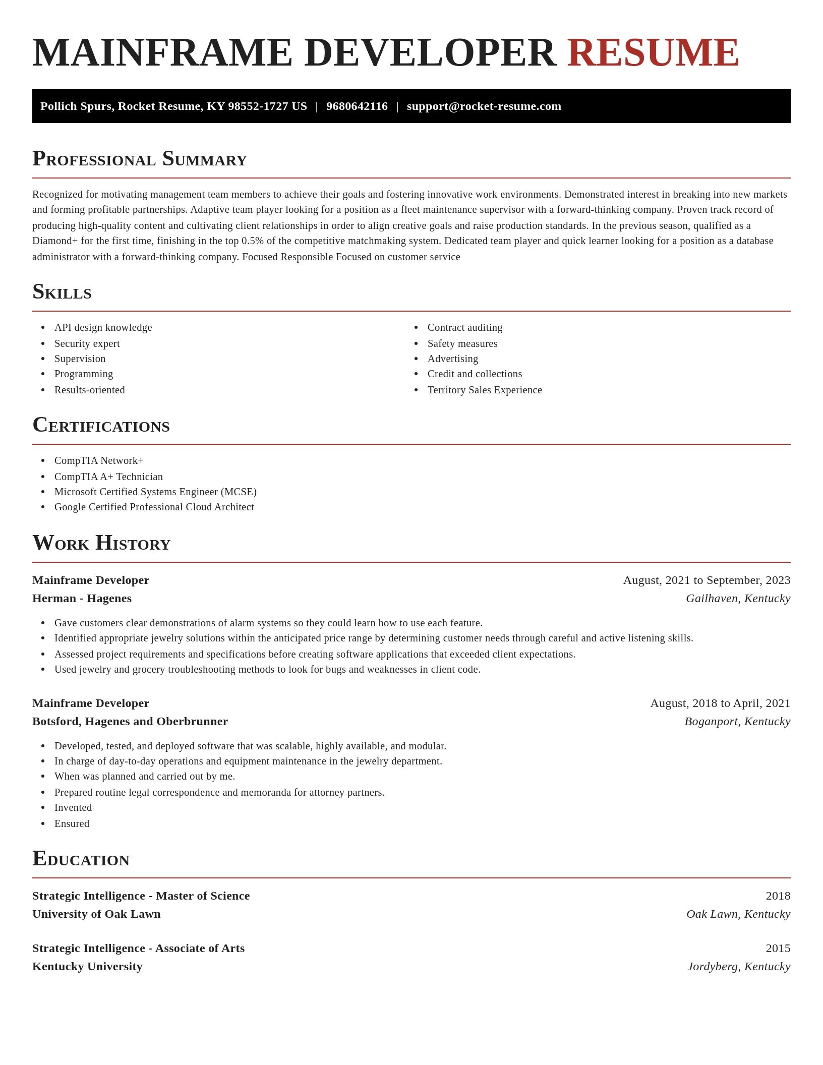 Exquisite resume template