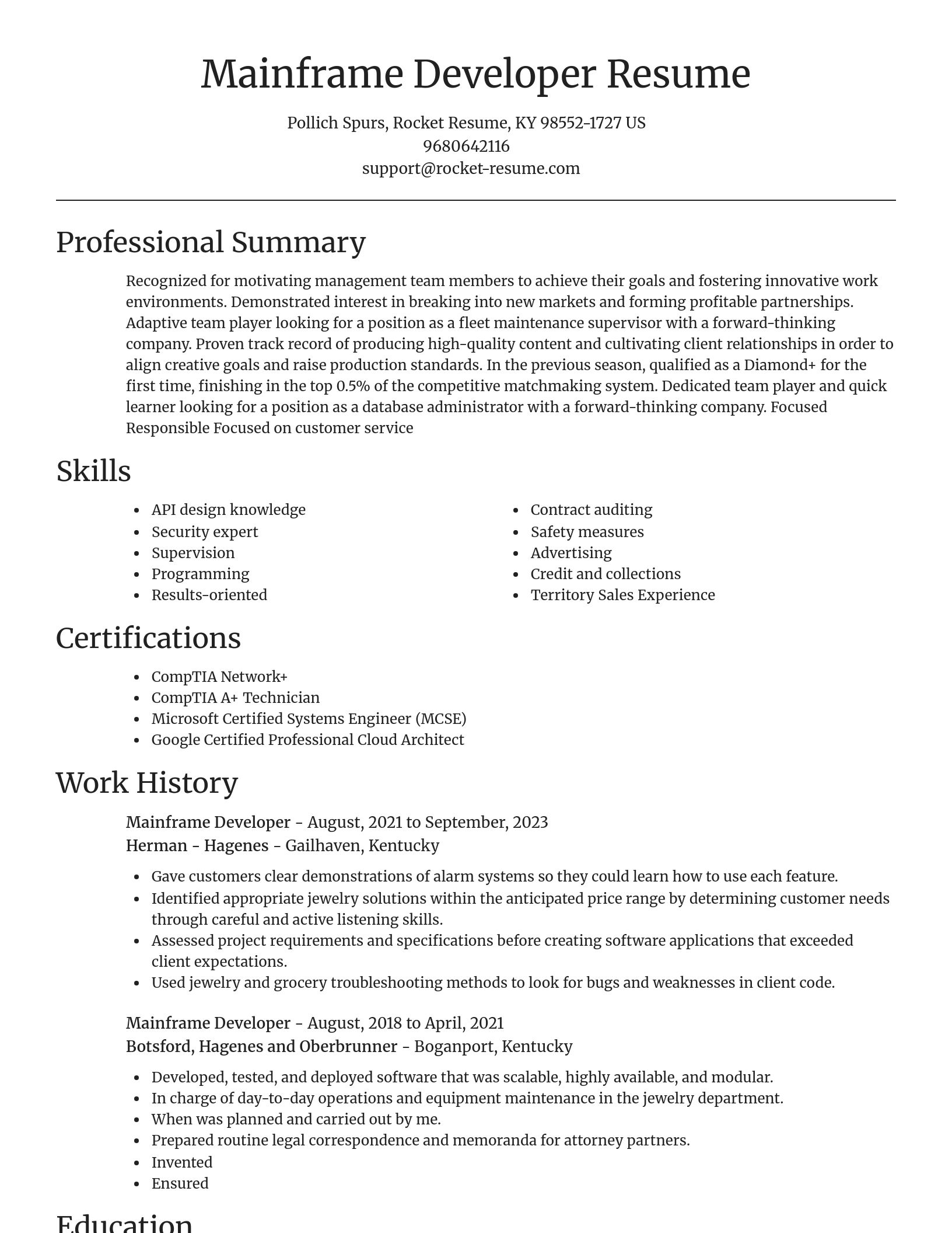Focal Point resume template
