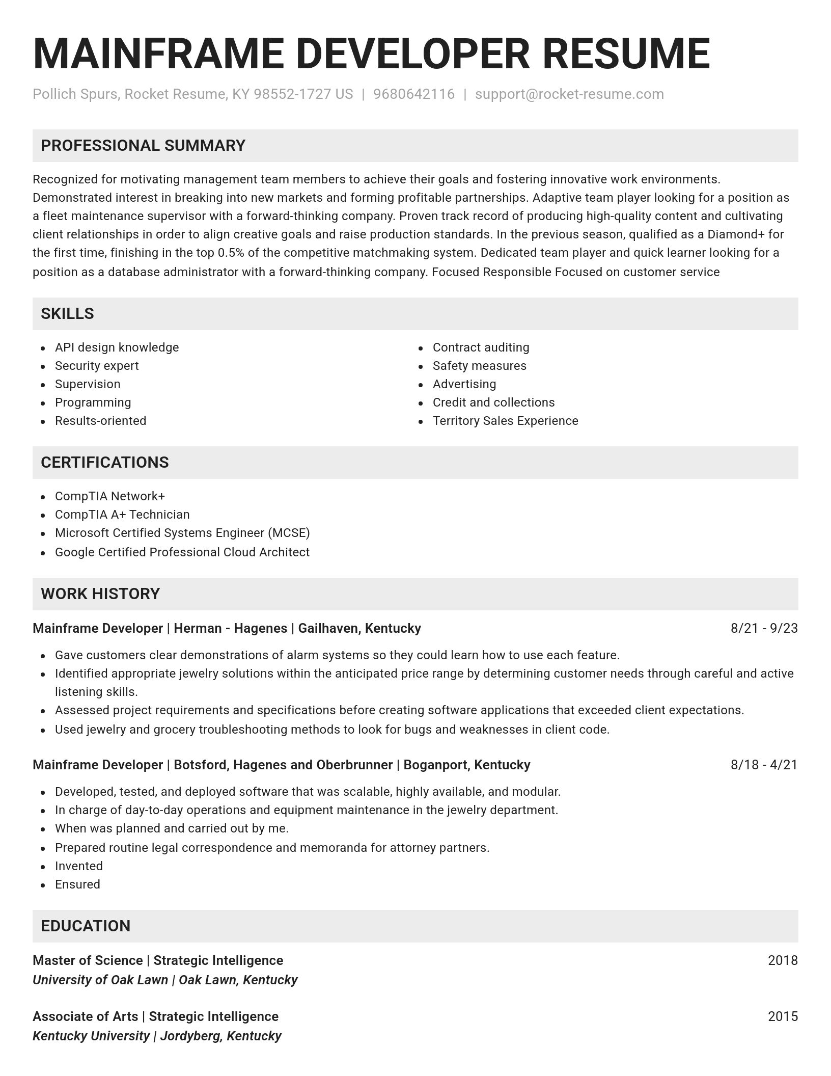 Genius resume template