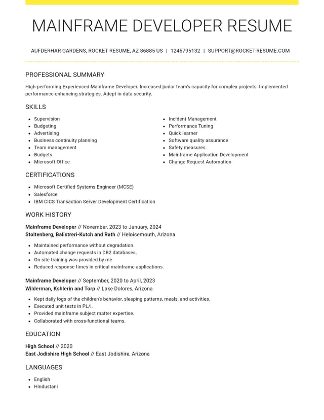 Grand resume template