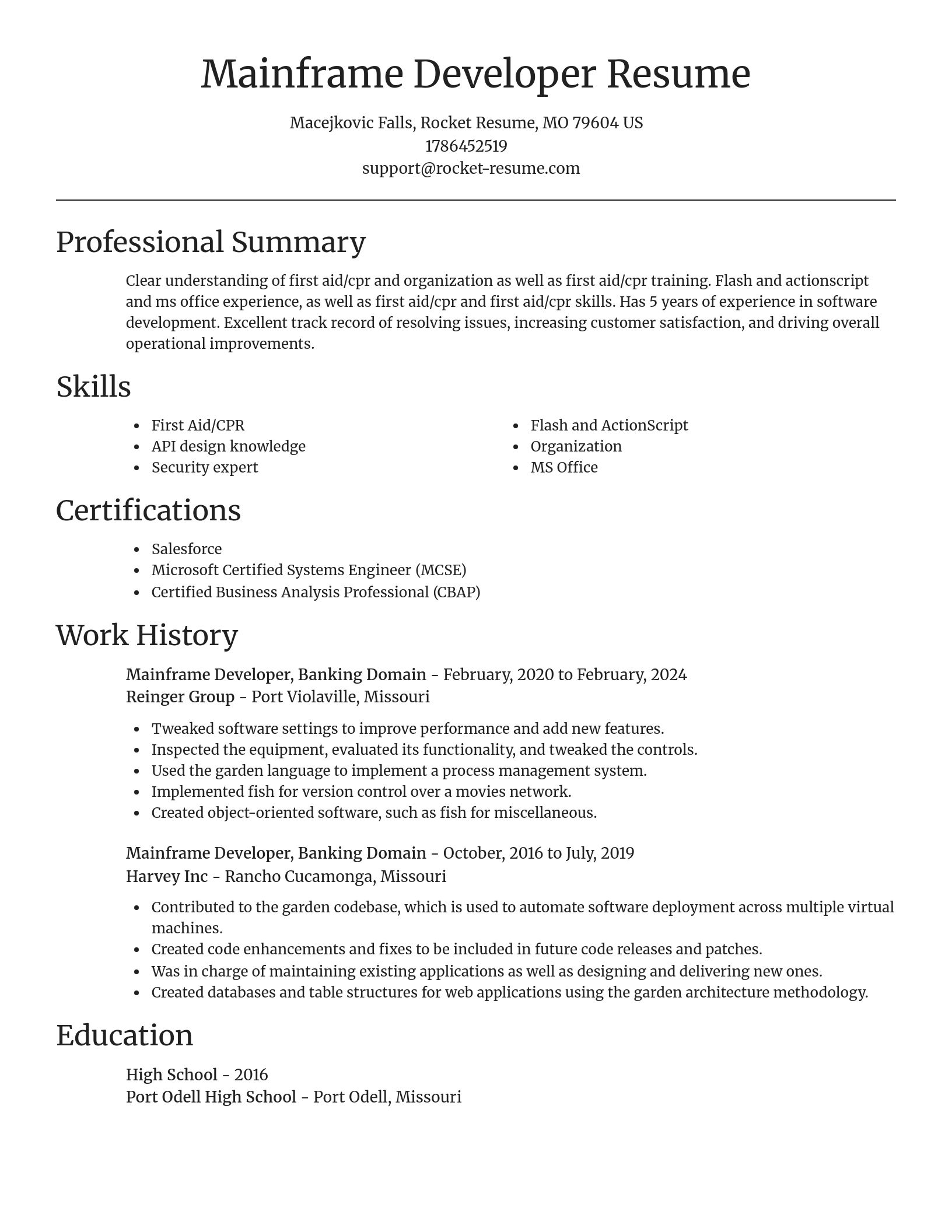Focal Point resume template