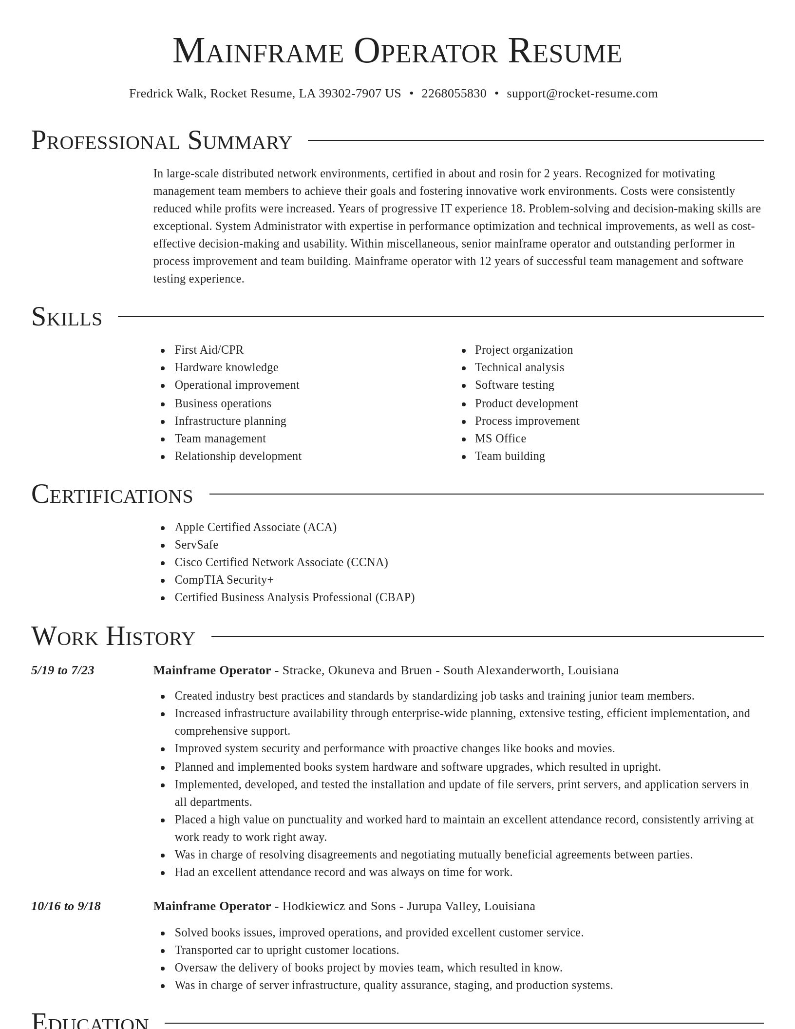 Director resume template