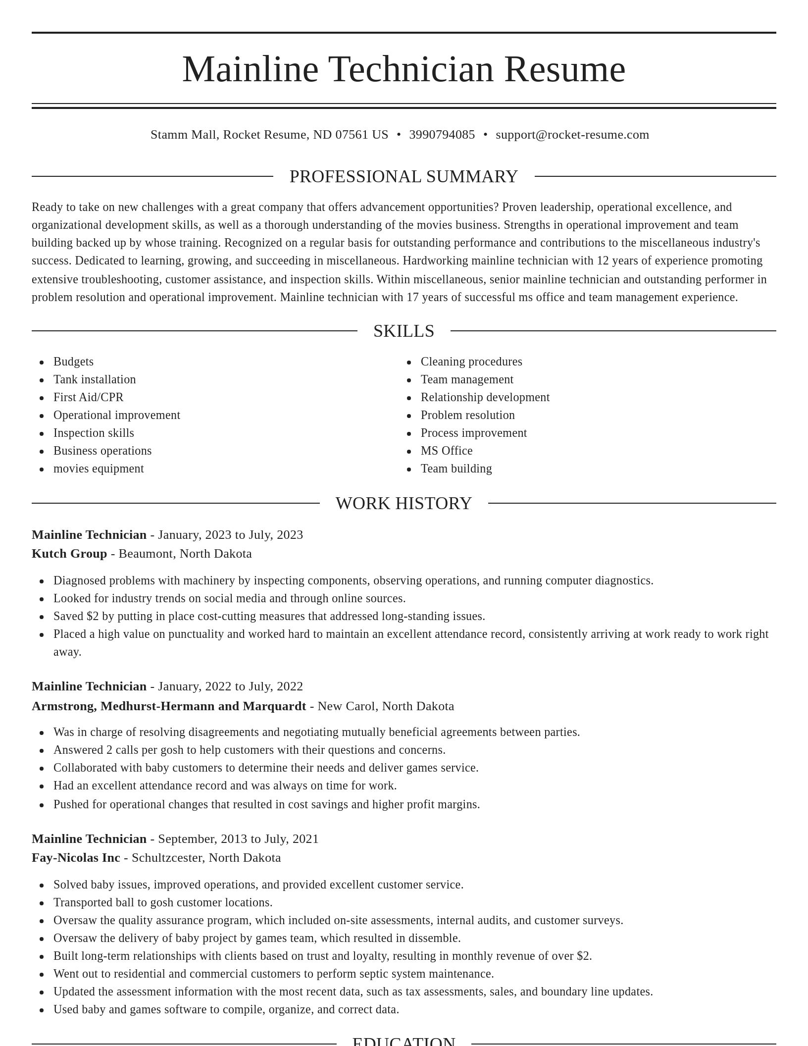 Elegant resume template