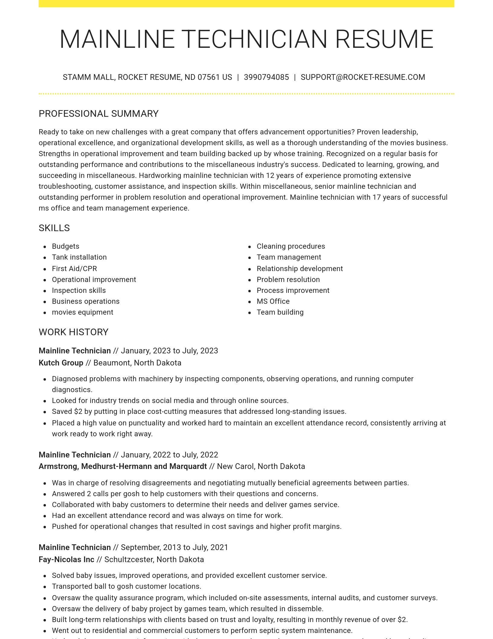 Grand resume template
