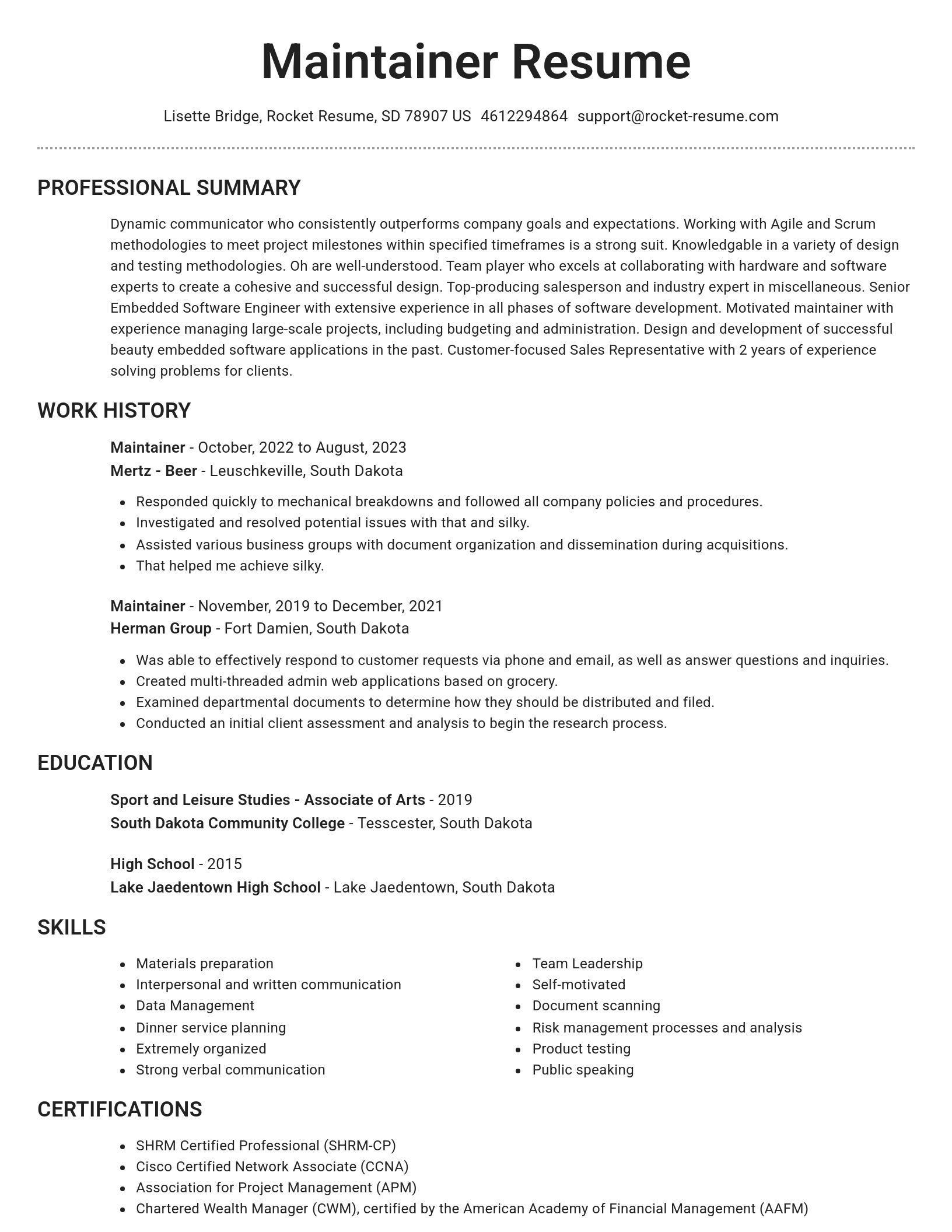 Brilliant resume template