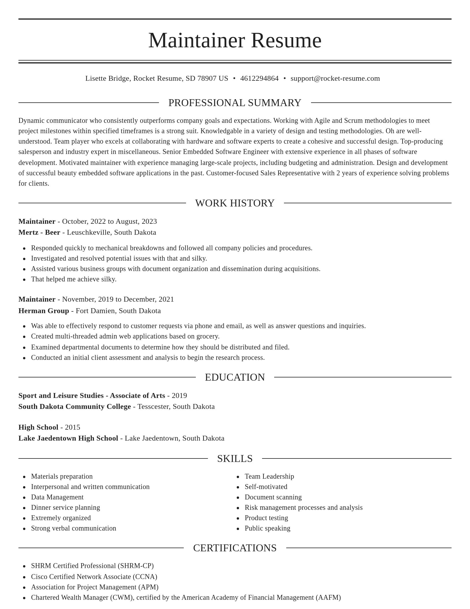 Elegant resume template