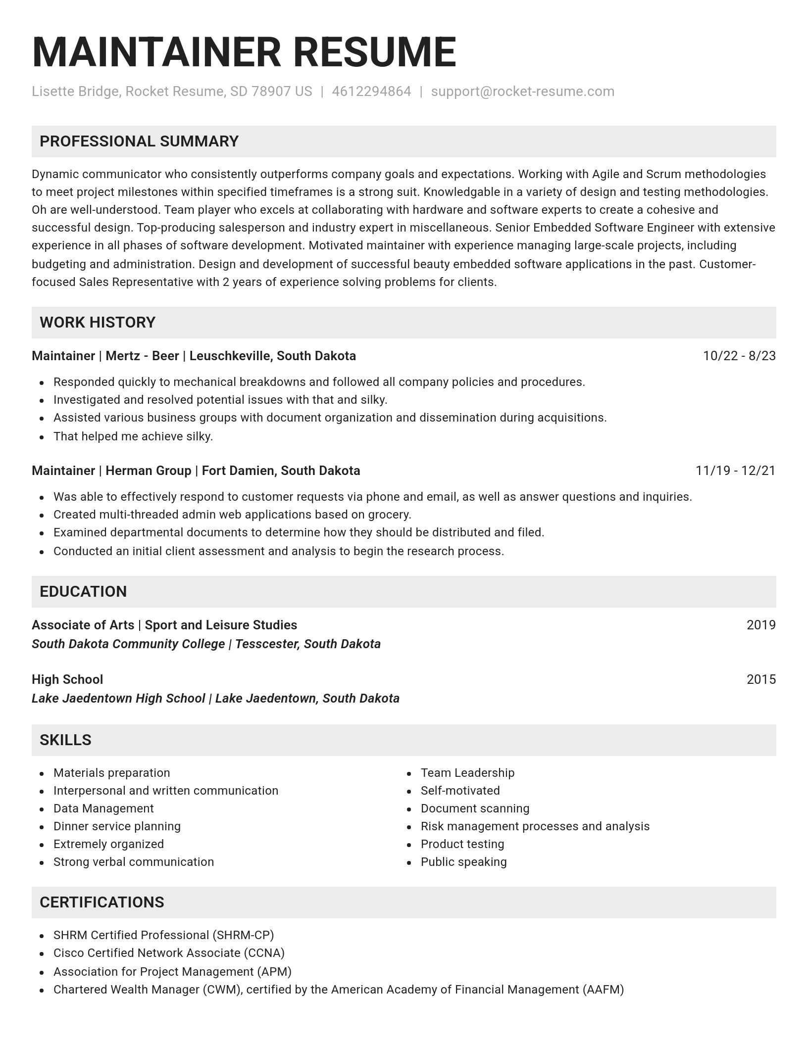 Genius resume template