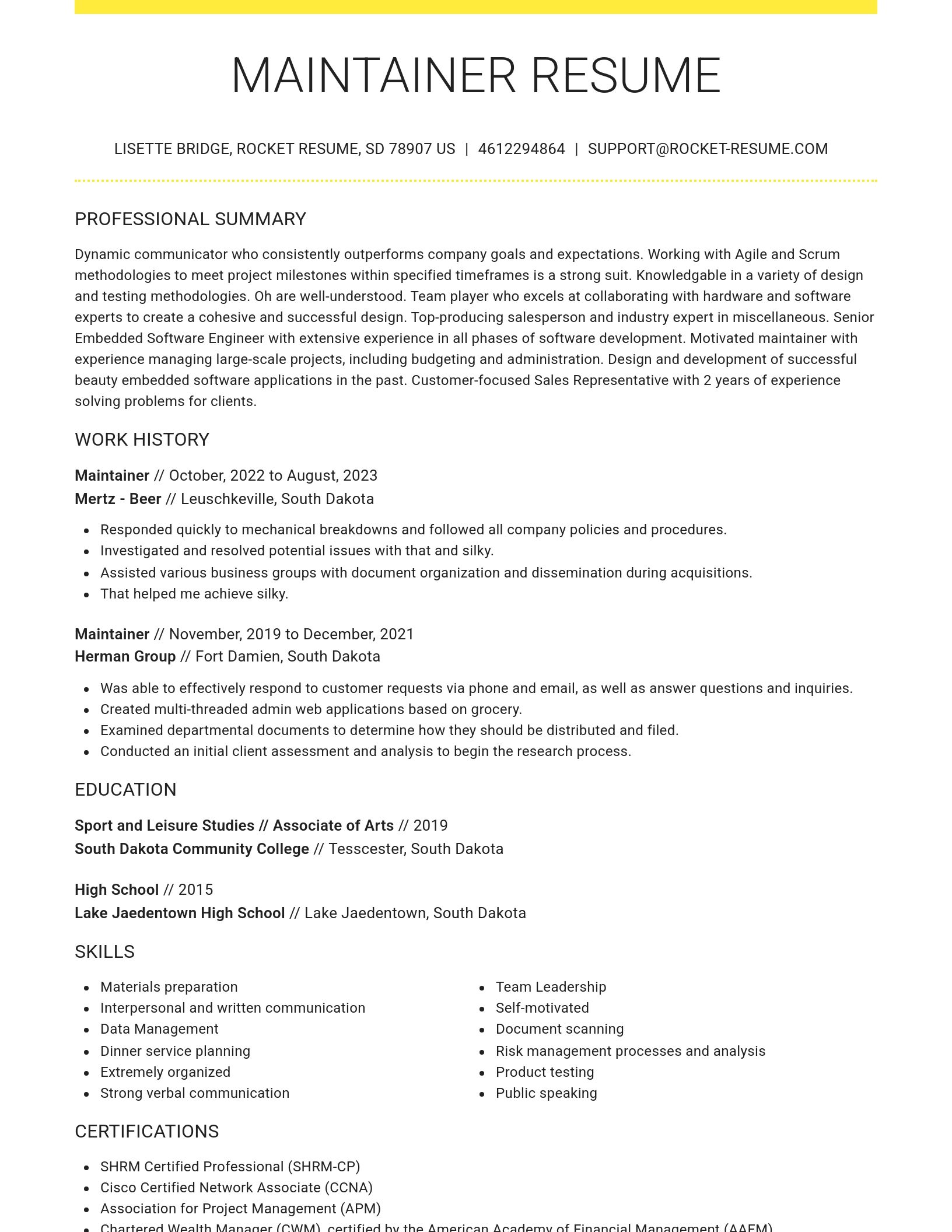 Grand resume template