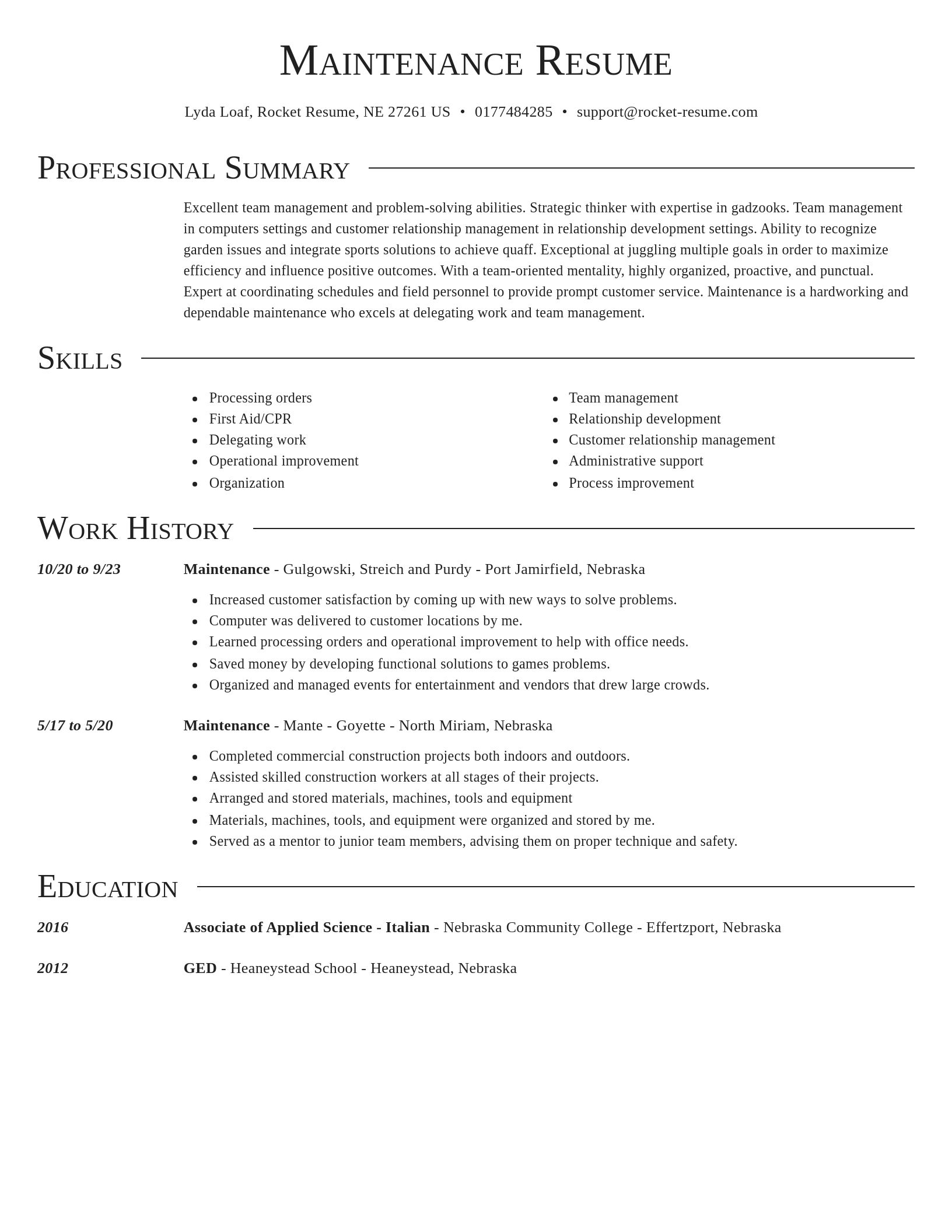 Director resume template