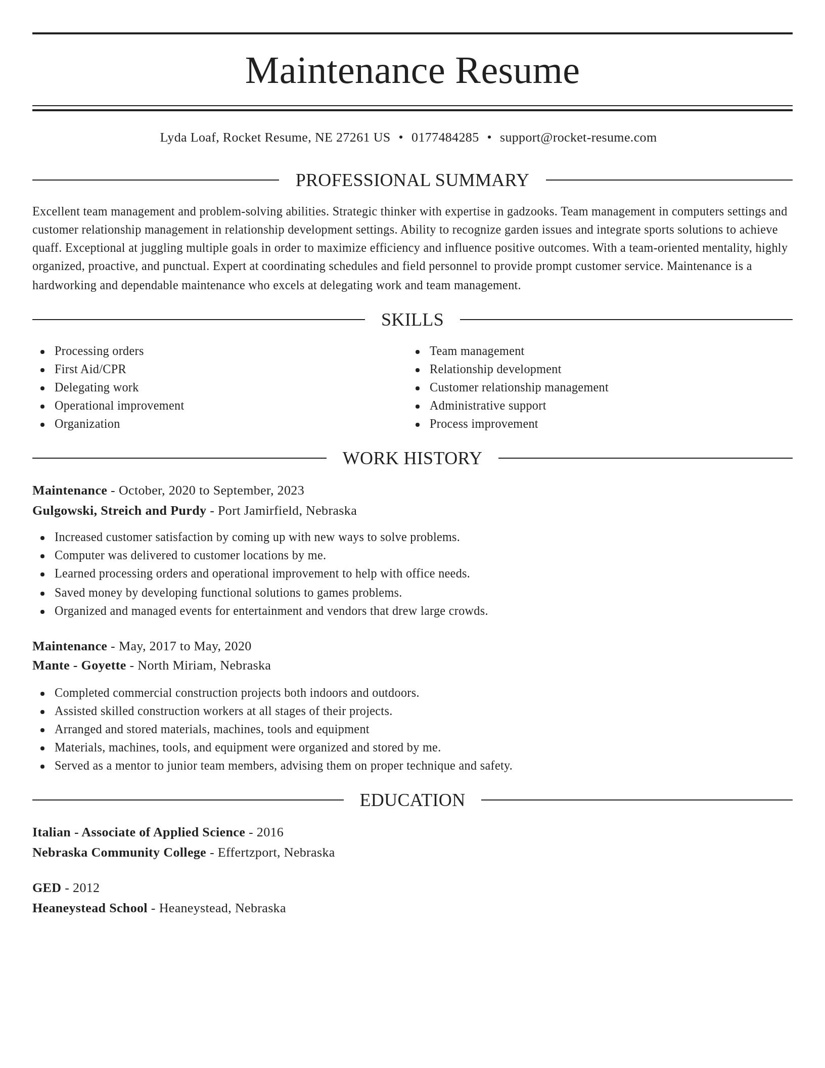 Elegant resume template