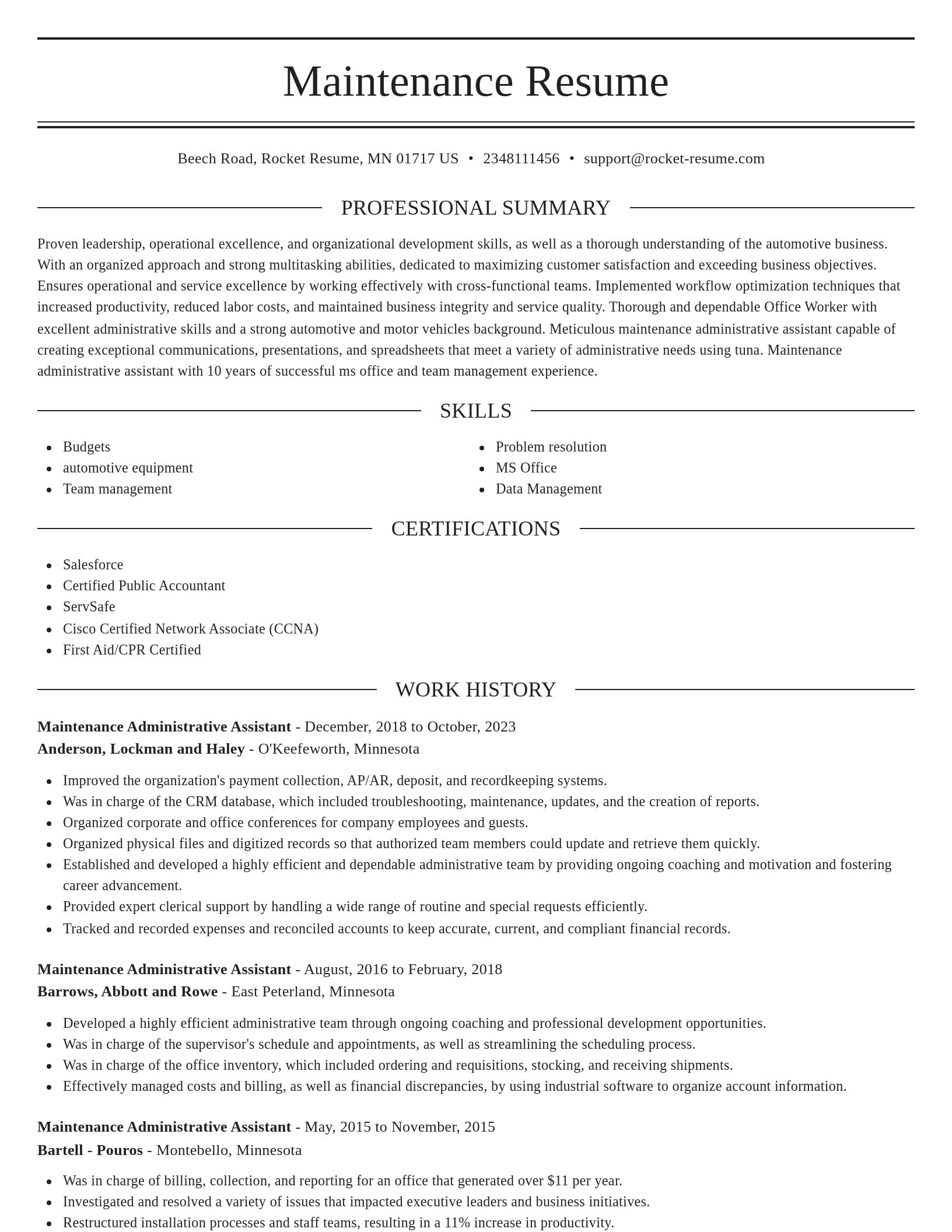 Elegant resume template