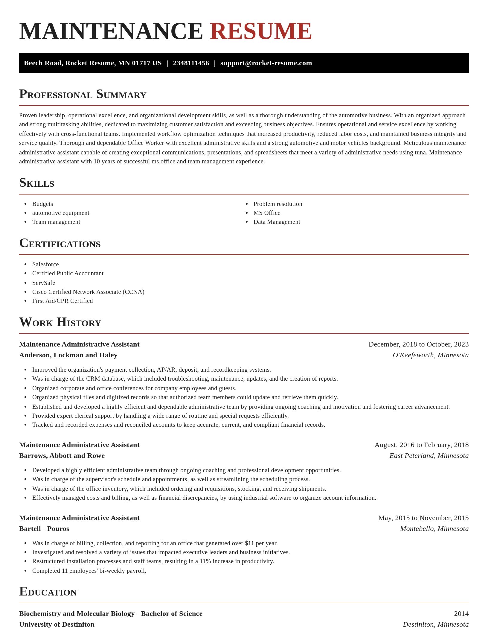 Exquisite resume template