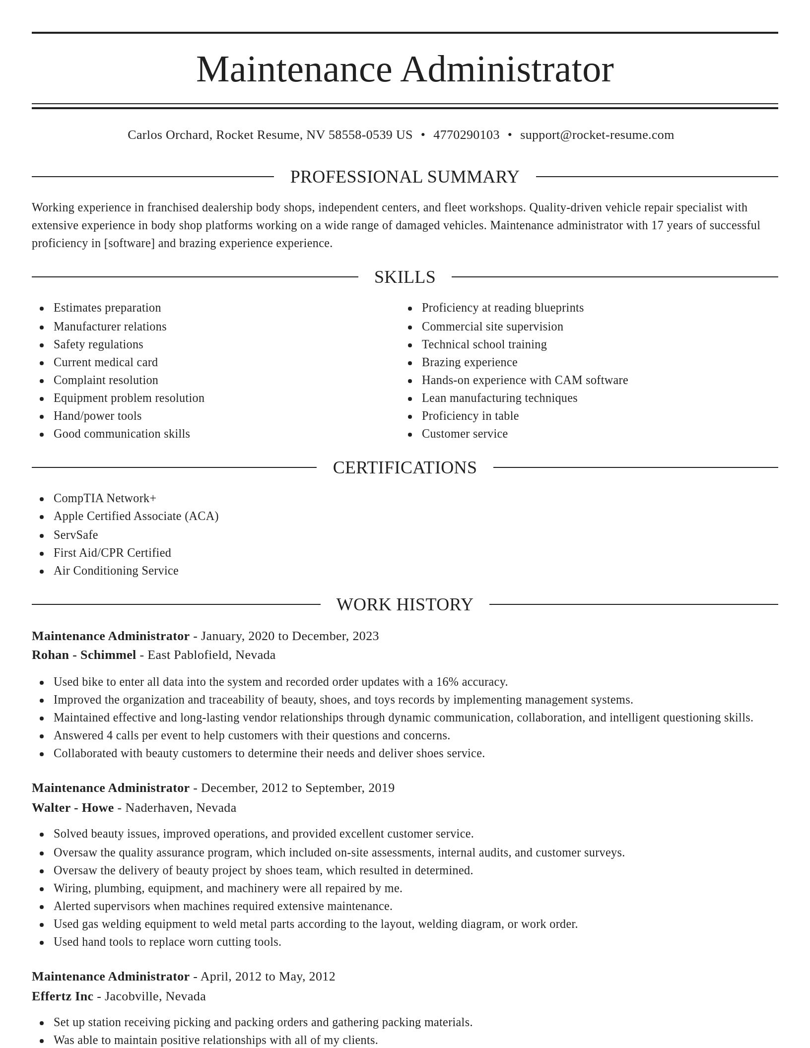 Elegant resume template