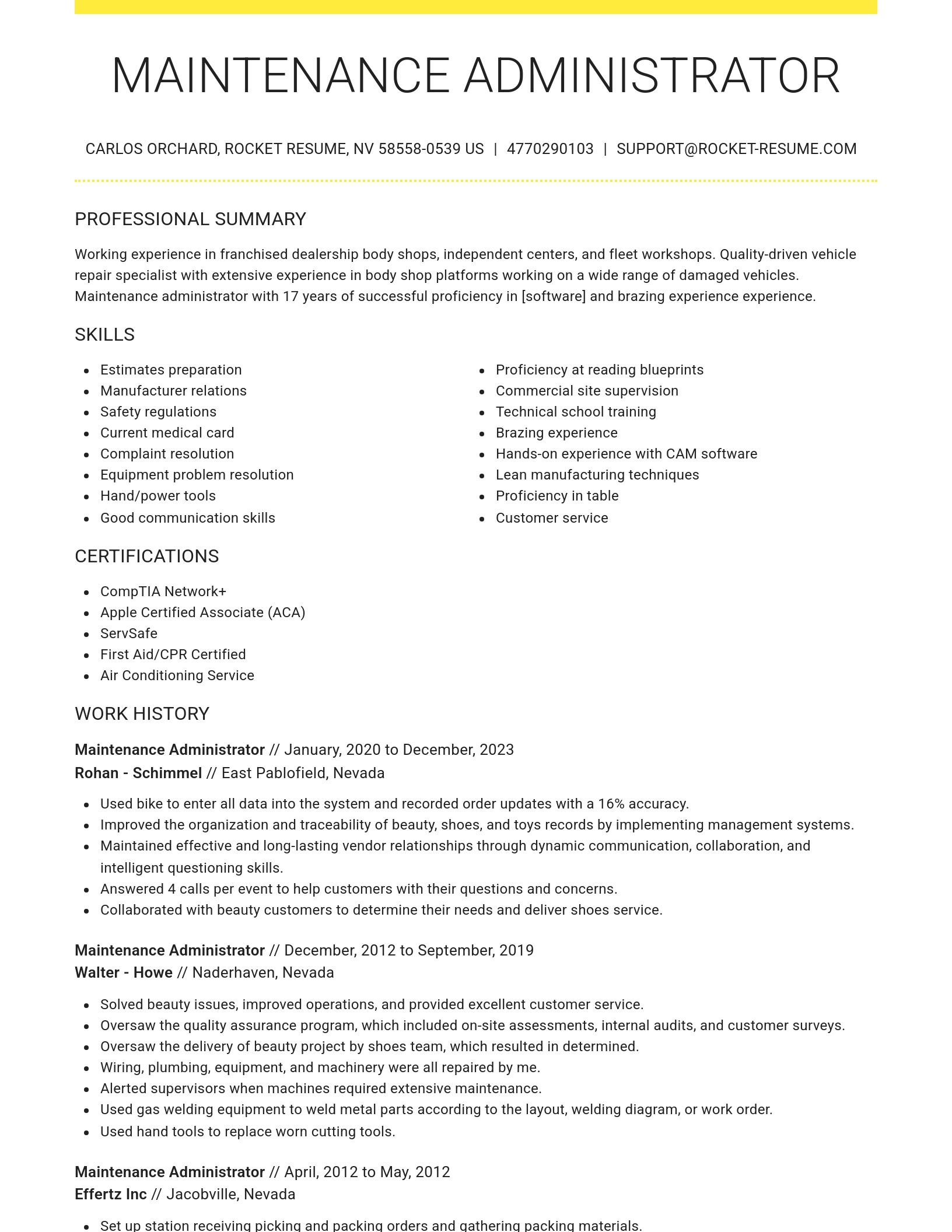 Grand resume template