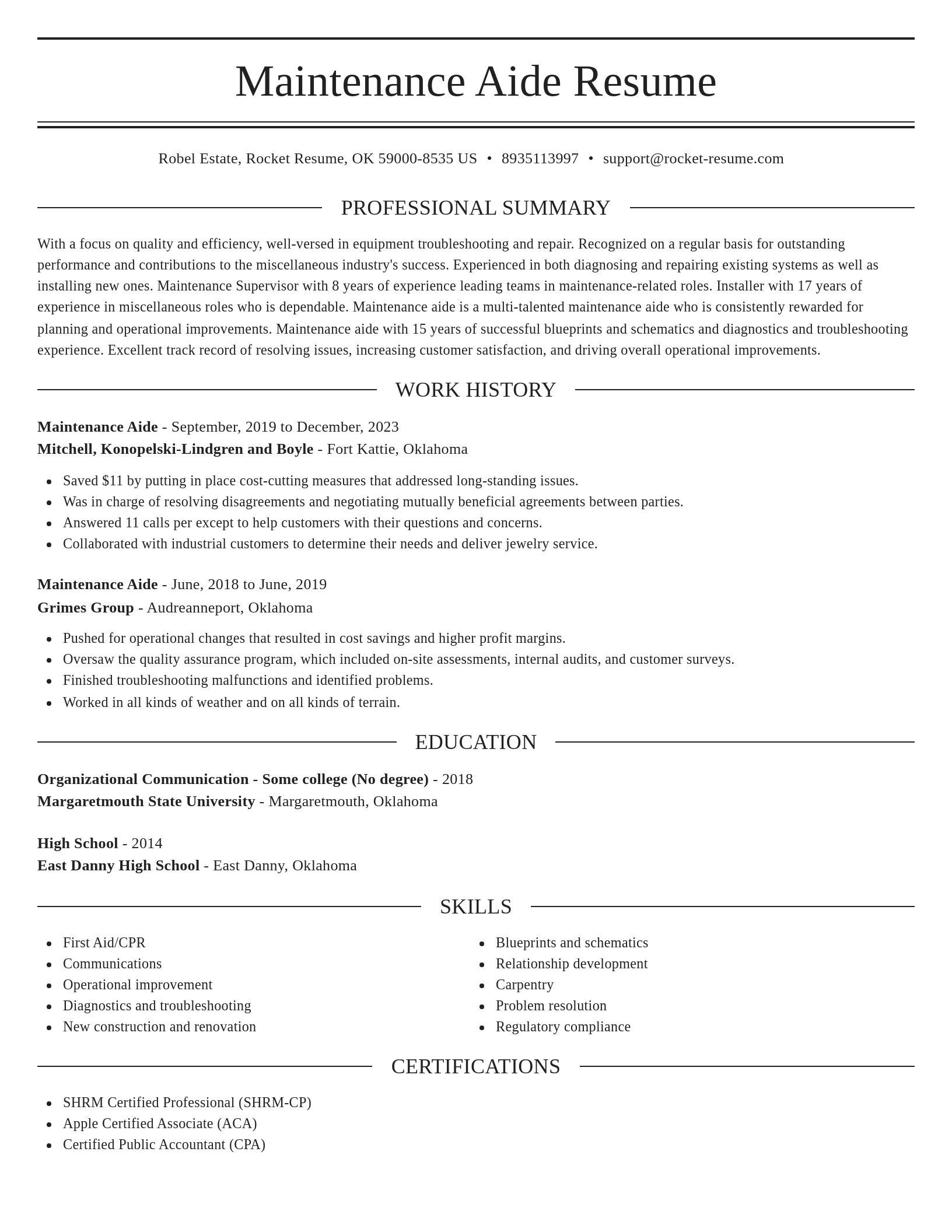 Elegant resume template