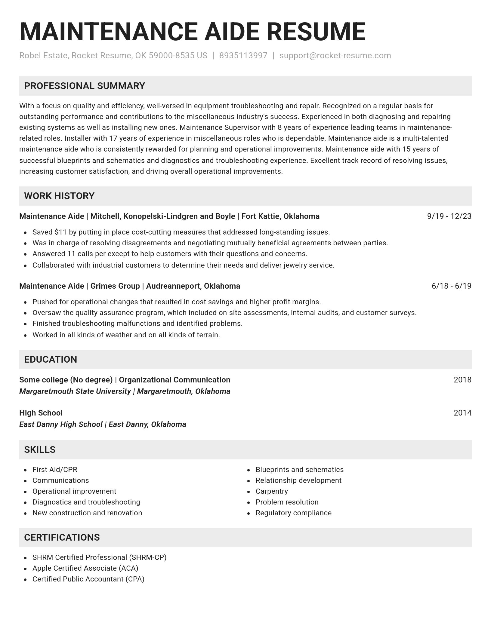 Genius resume template