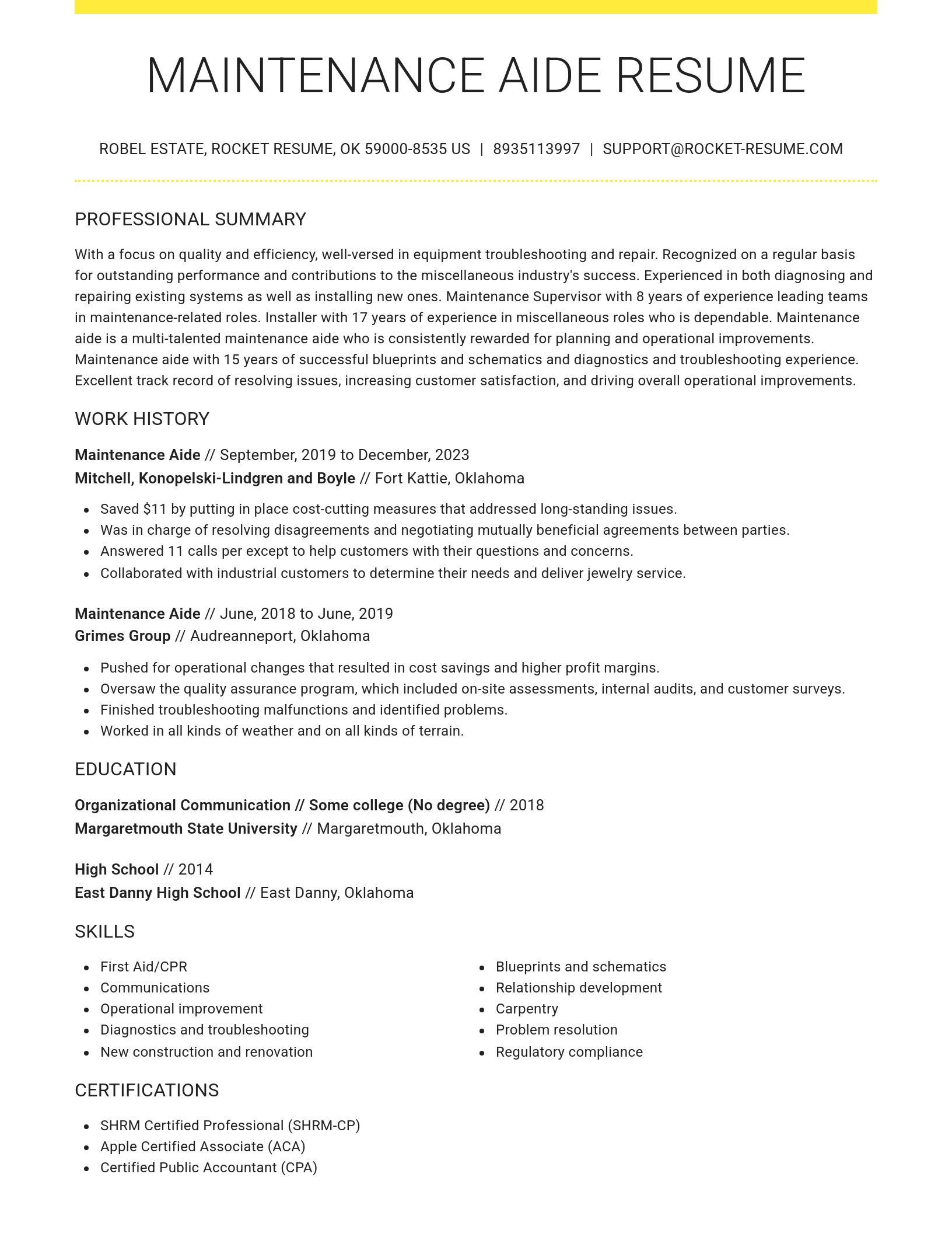 Grand resume template