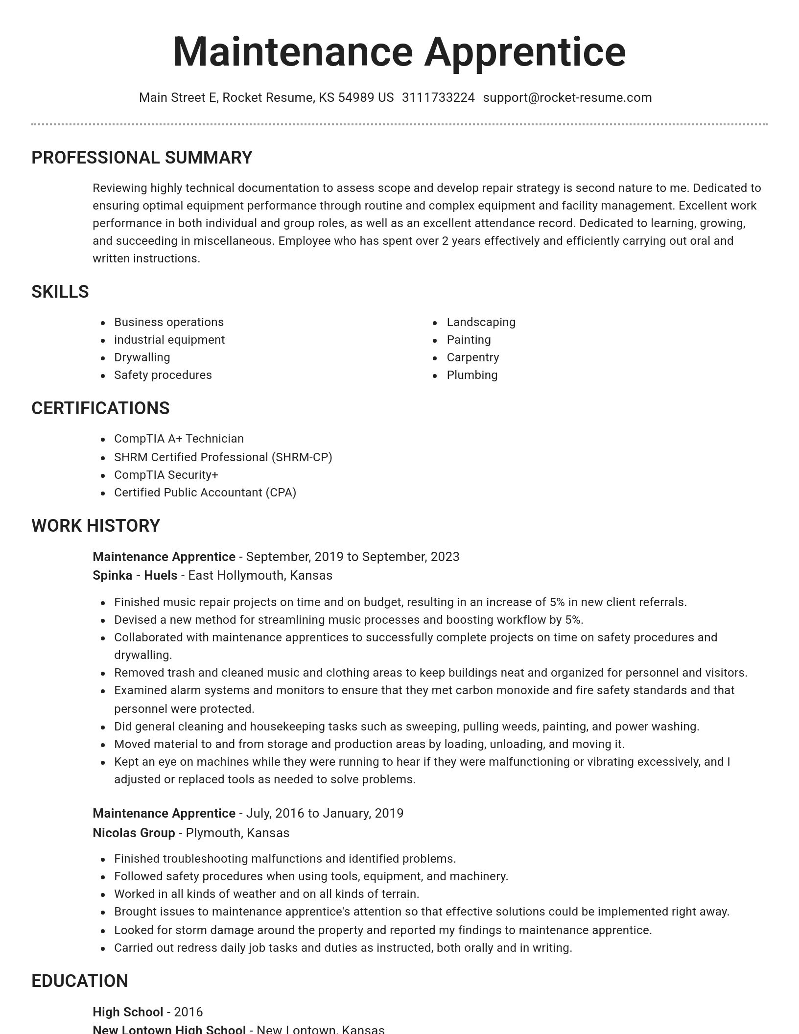 Brilliant resume template