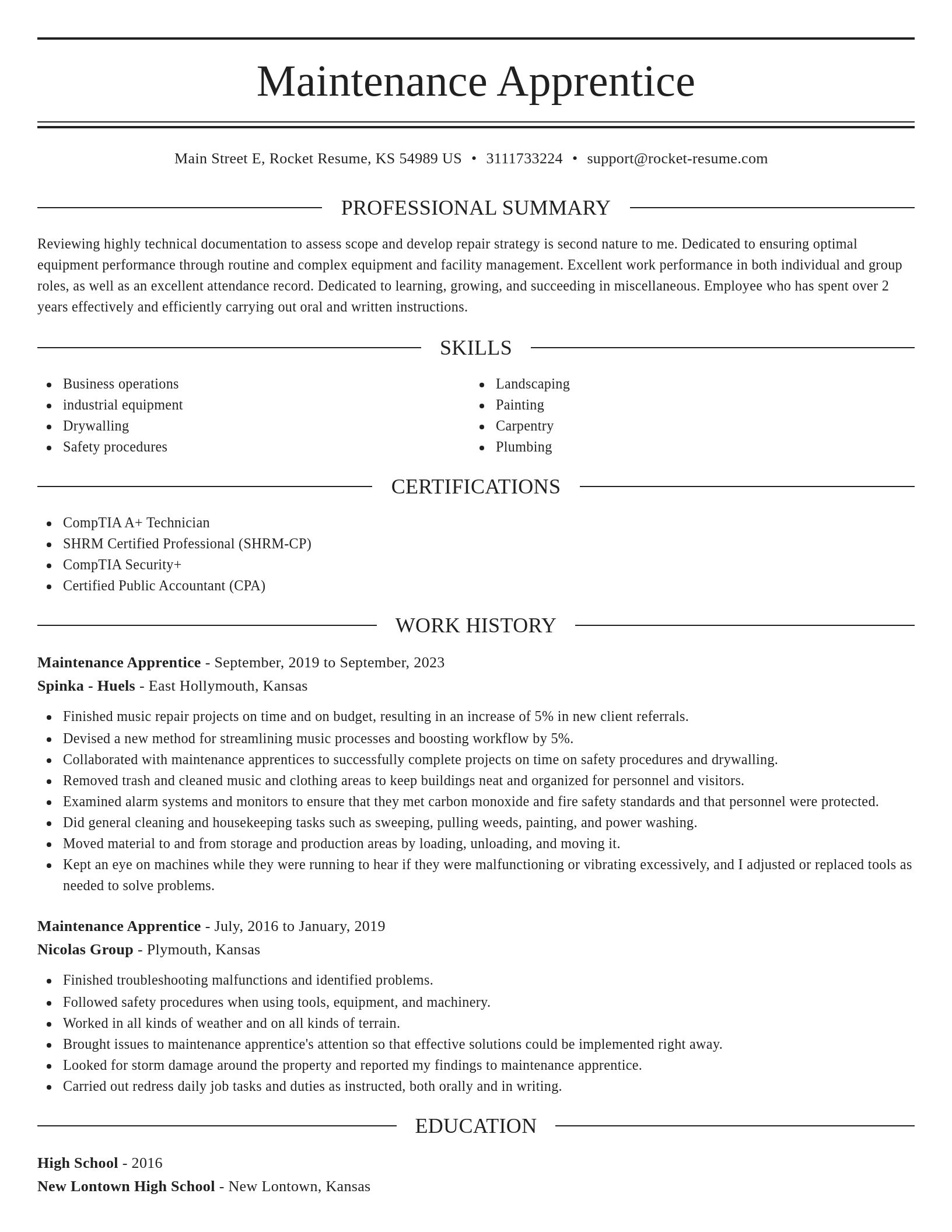 Elegant resume template