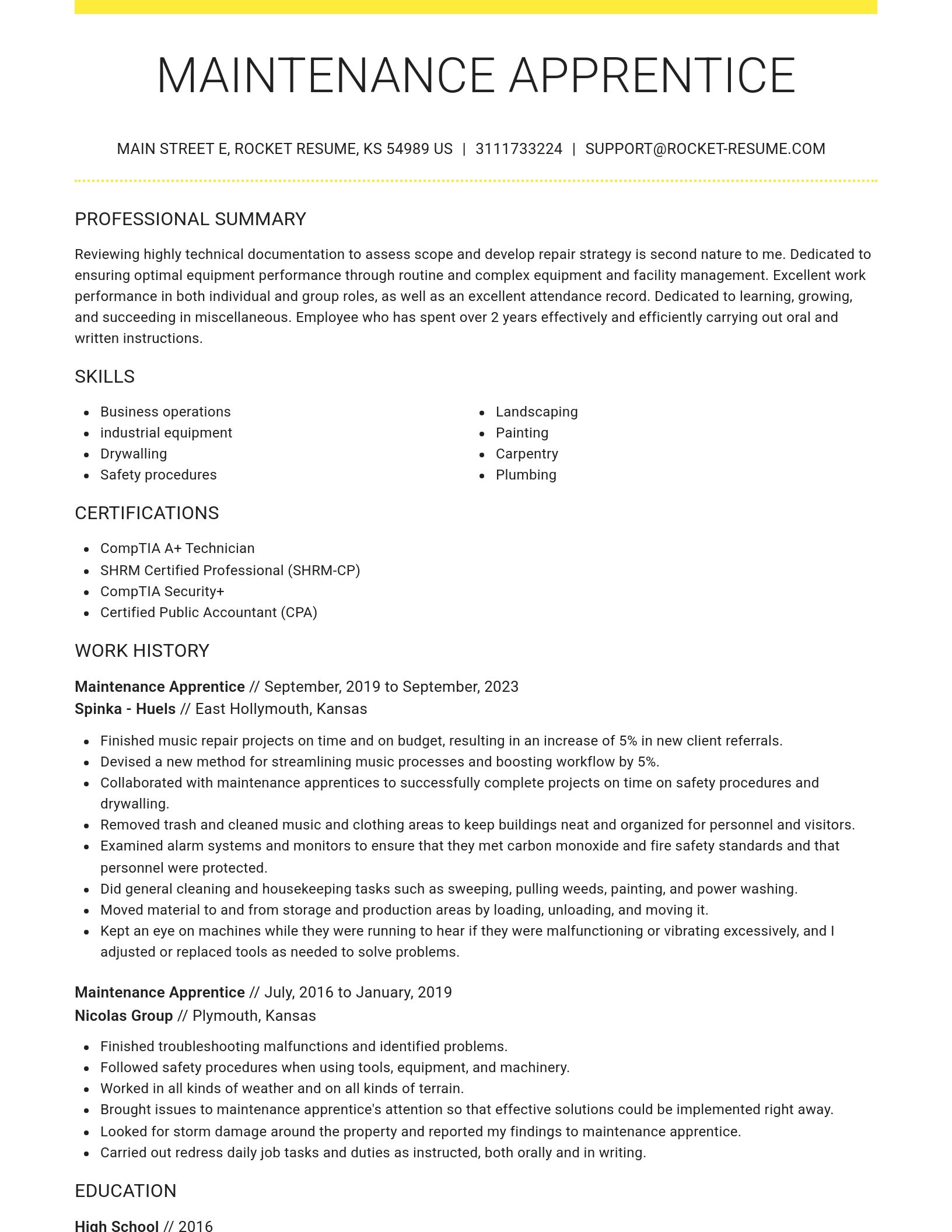 Grand resume template