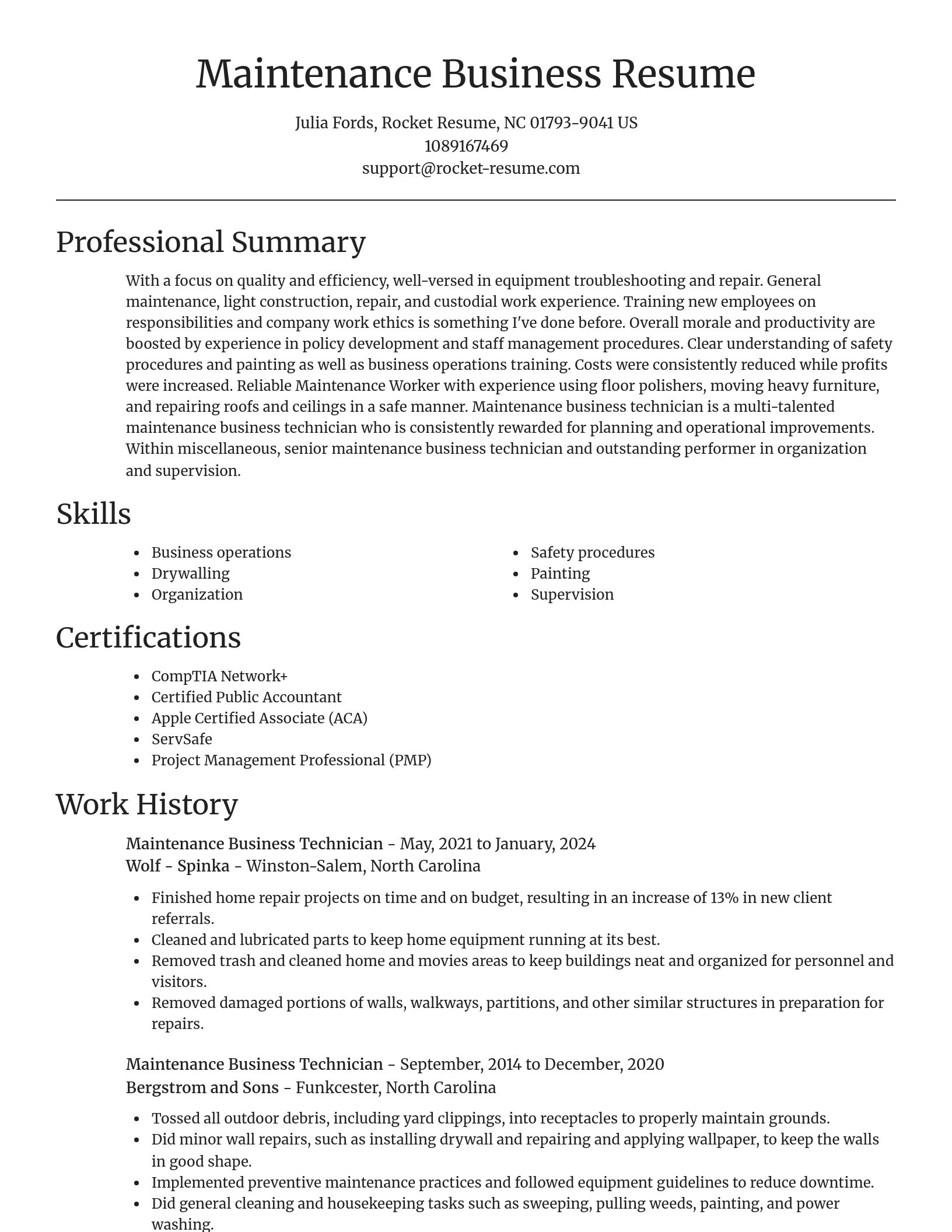 Focal Point resume template