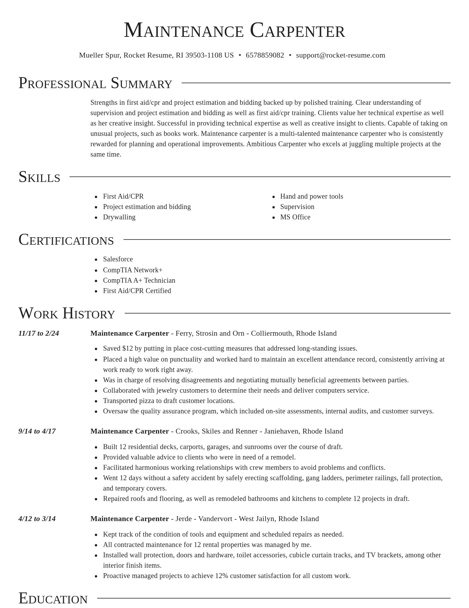 Director resume template
