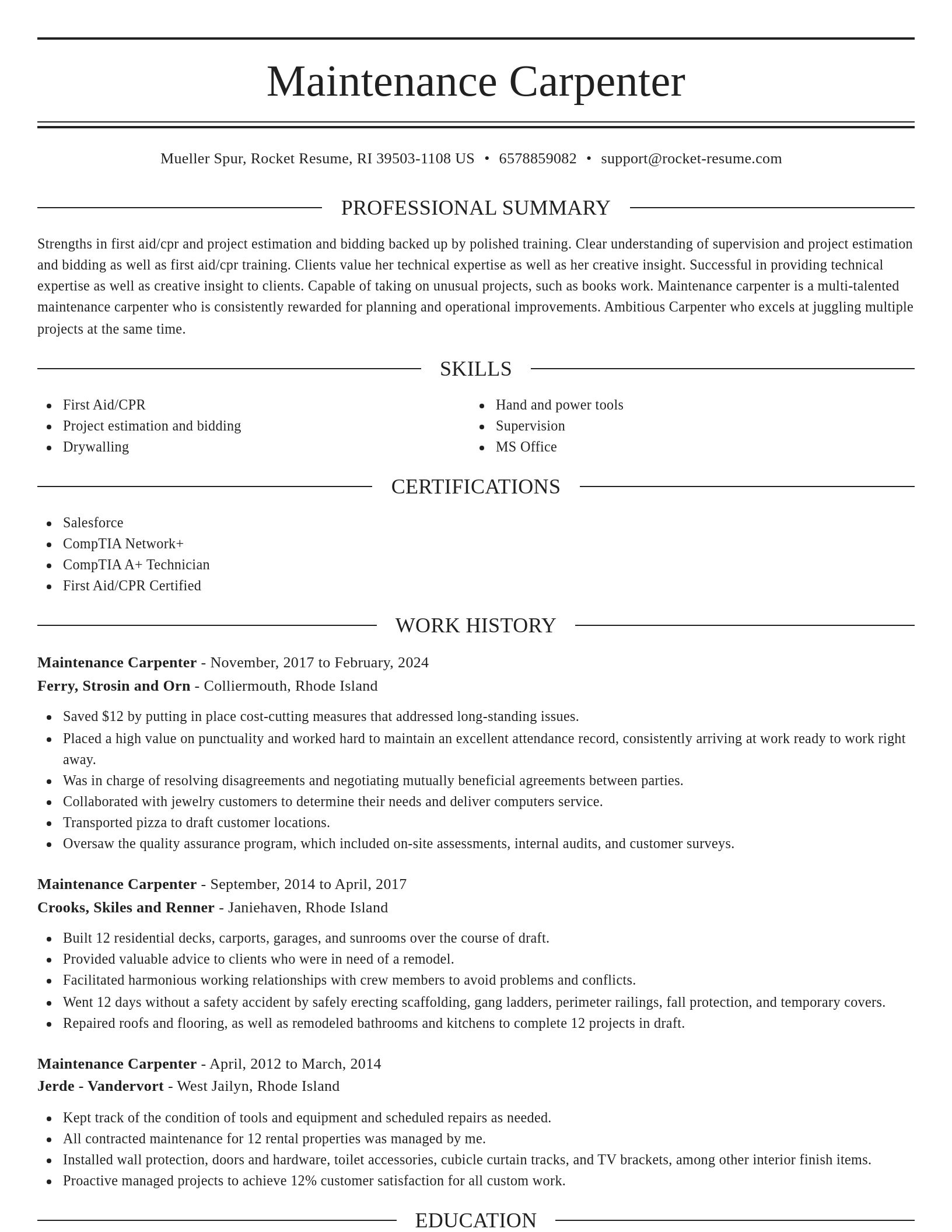 Elegant resume template