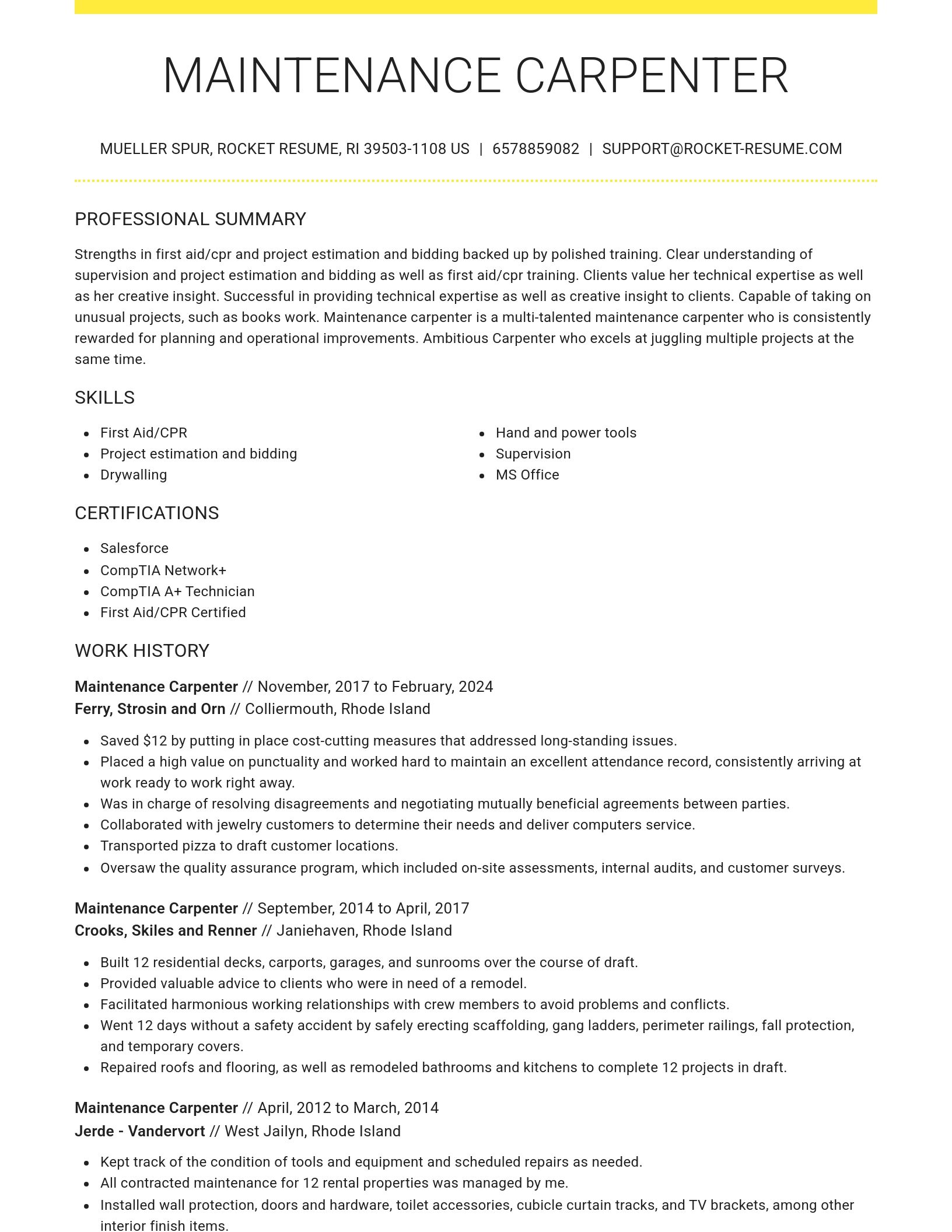 Grand resume template