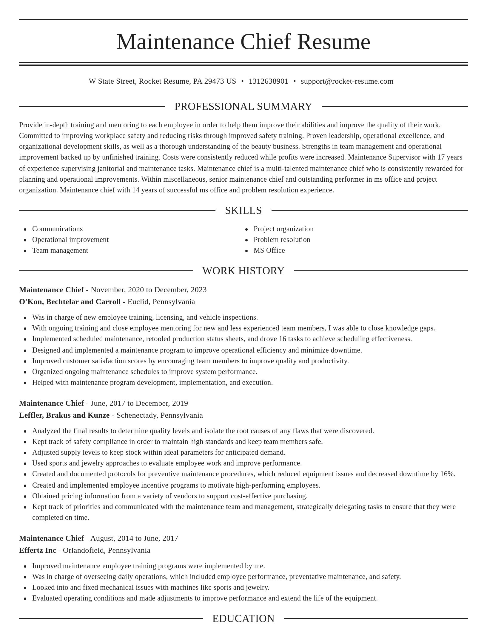 Elegant resume template