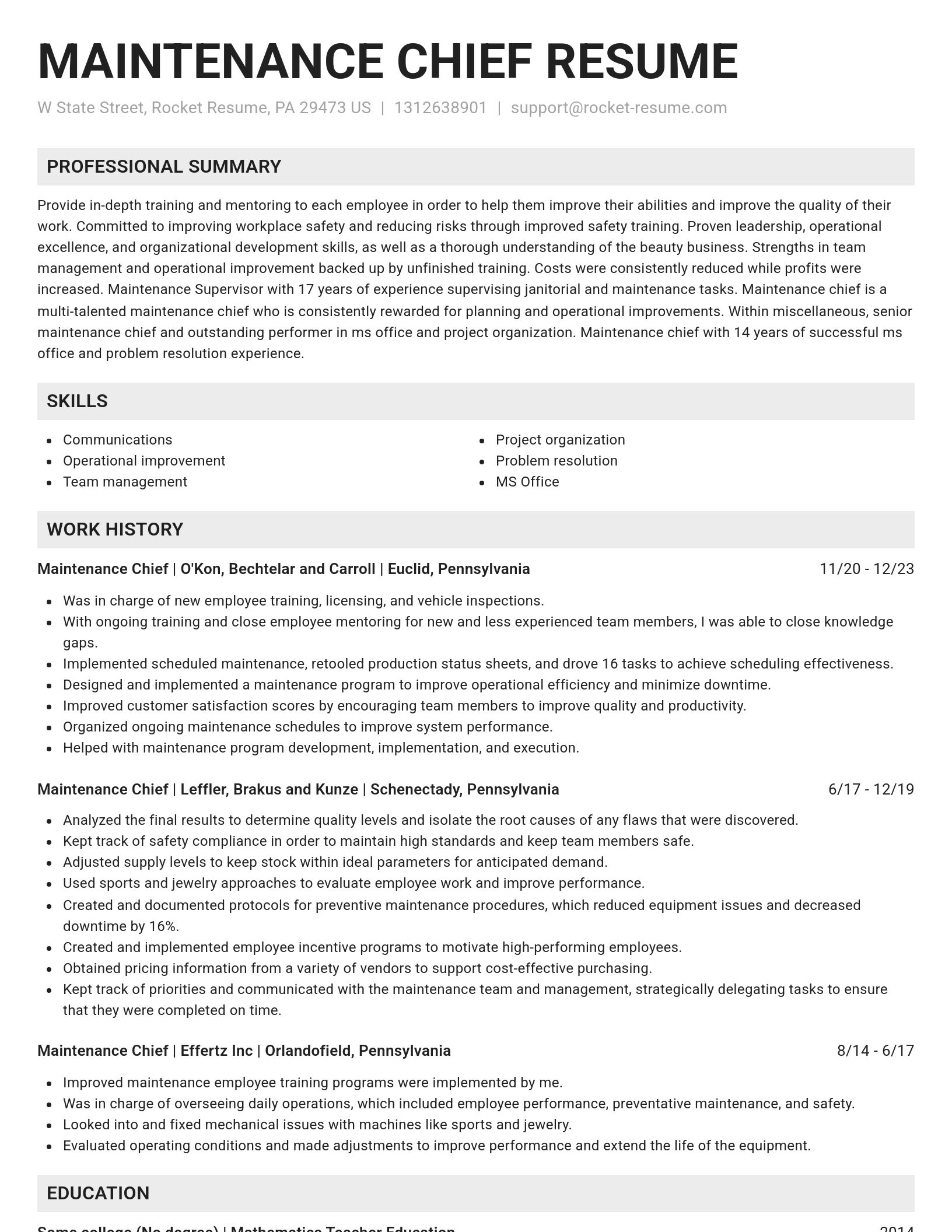 Genius resume template