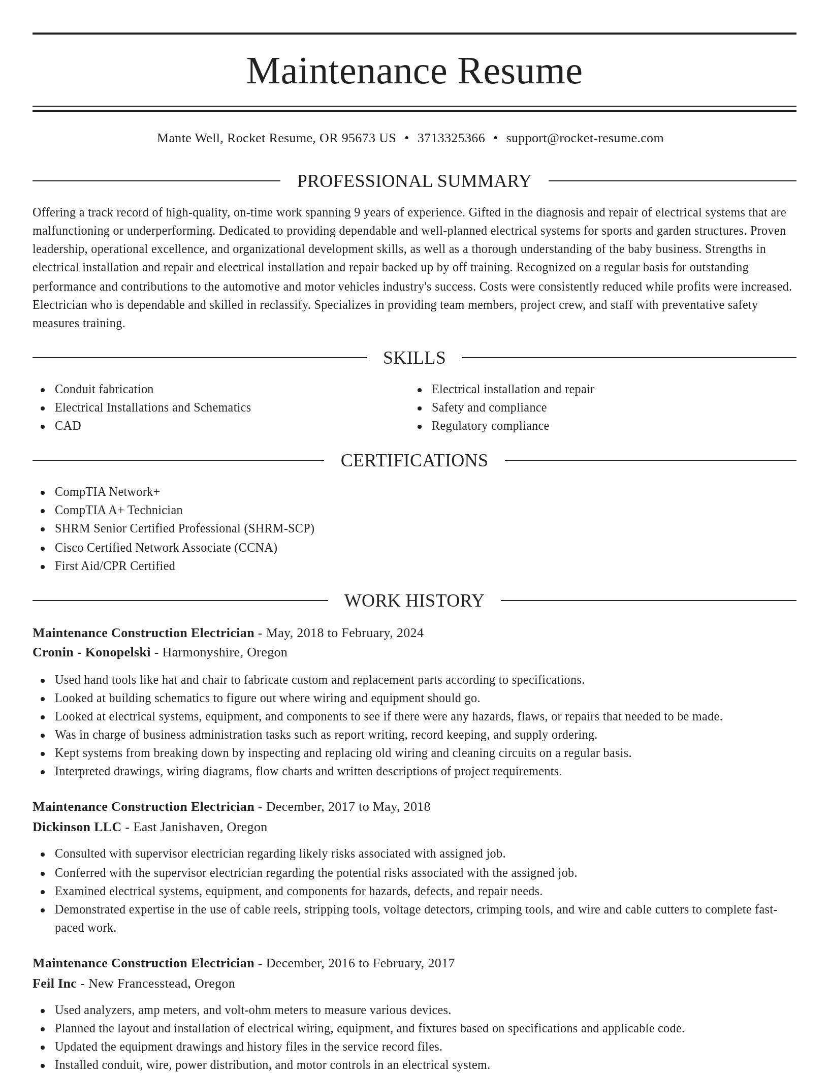 Elegant resume template