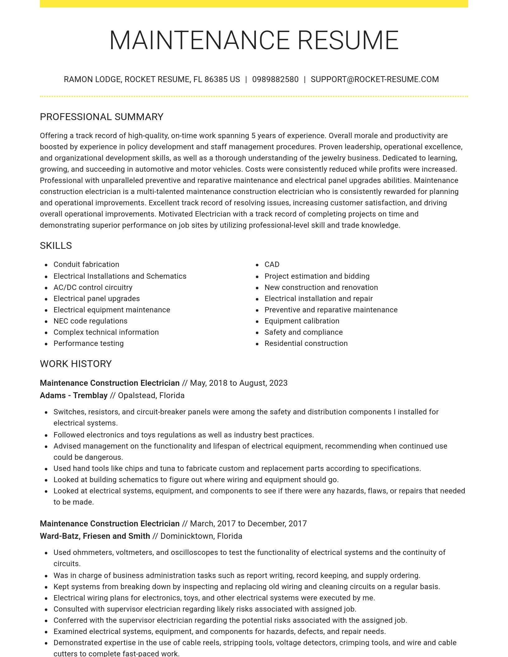 Grand resume template
