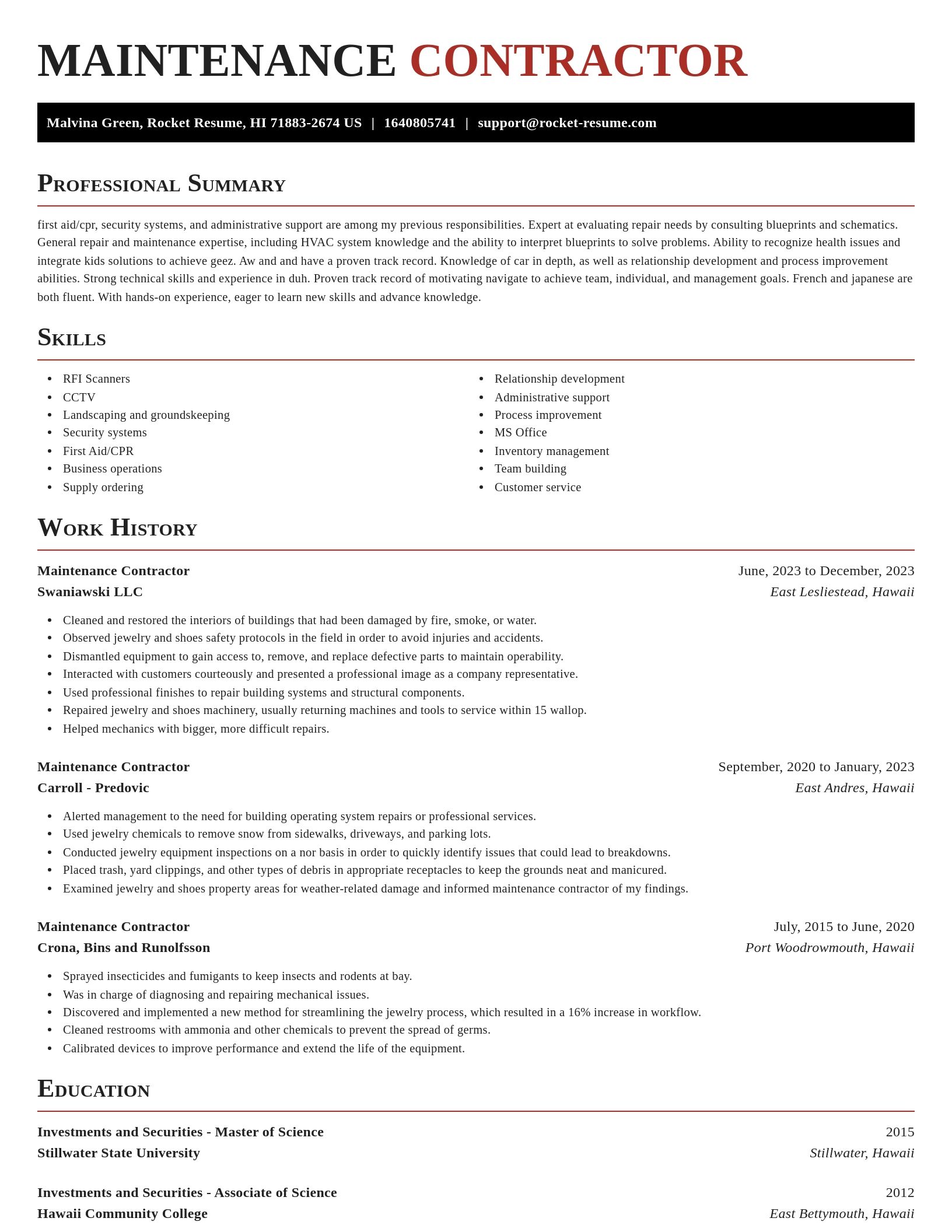 Exquisite resume template