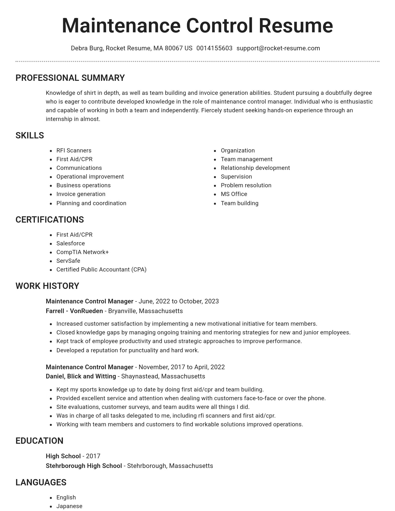 Brilliant resume template