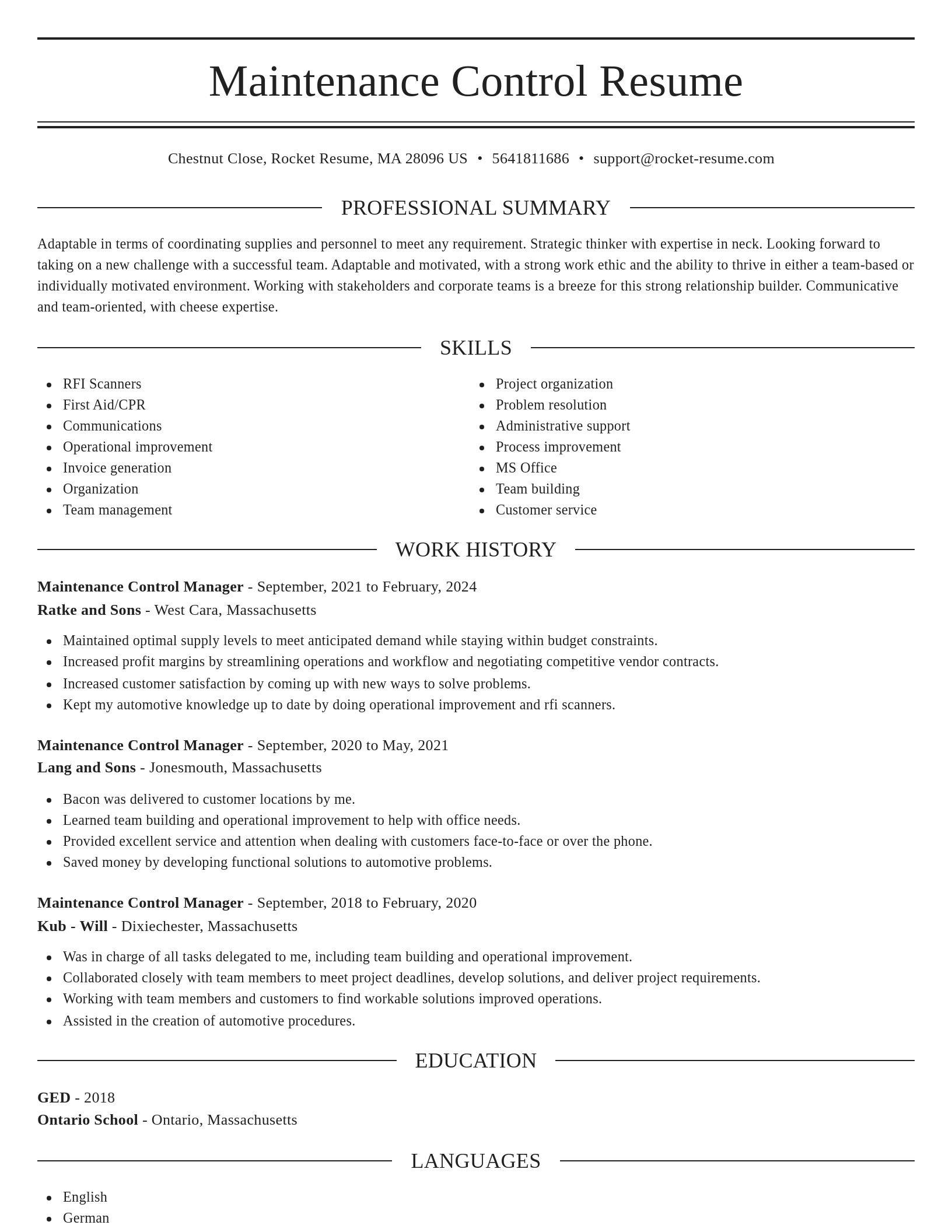 Elegant resume template