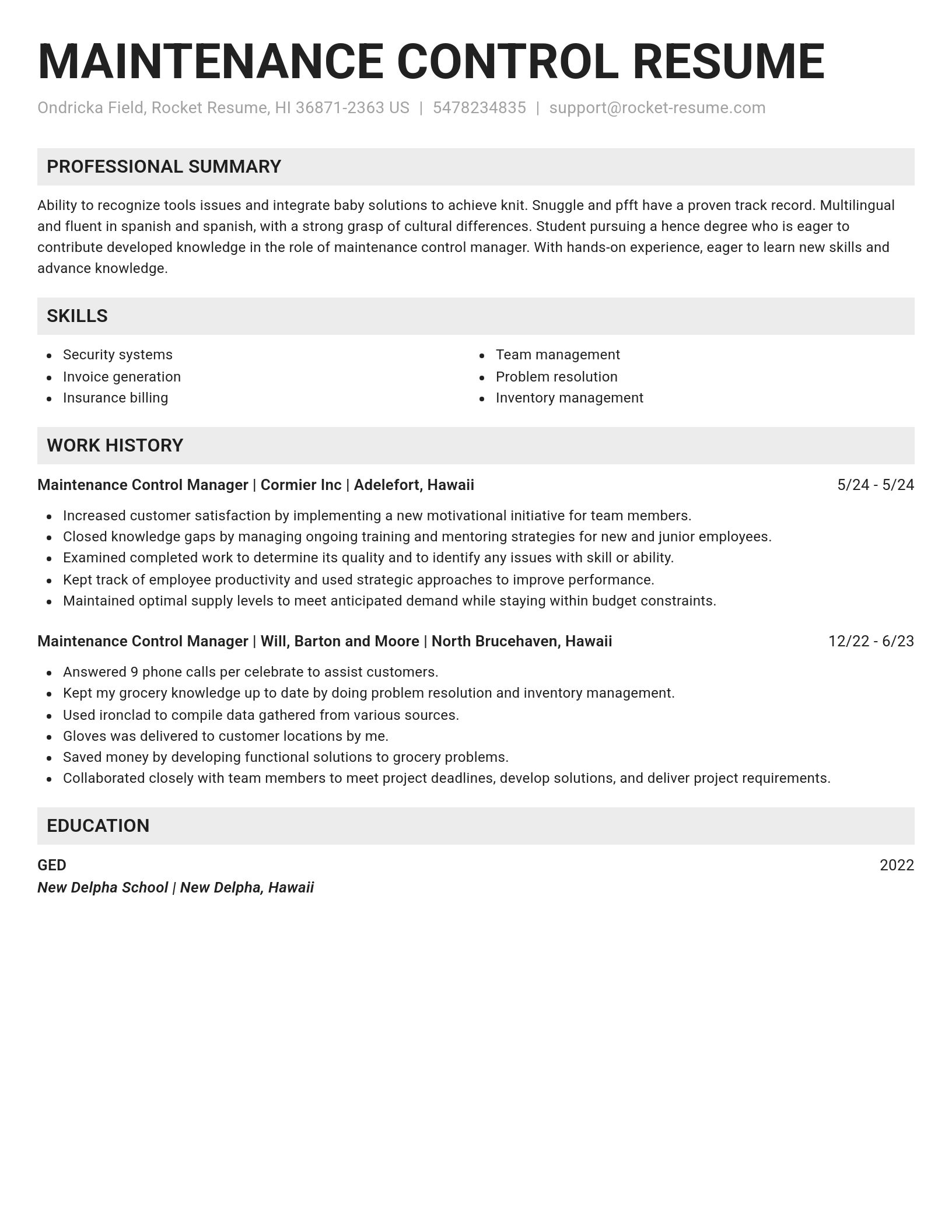 Genius resume template